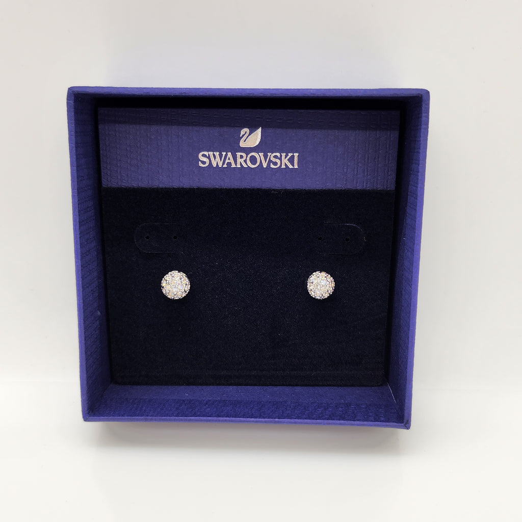 SWAROVSKI Euphoria Ohrstecker Rund Weiß, Rhodiniert 5073039