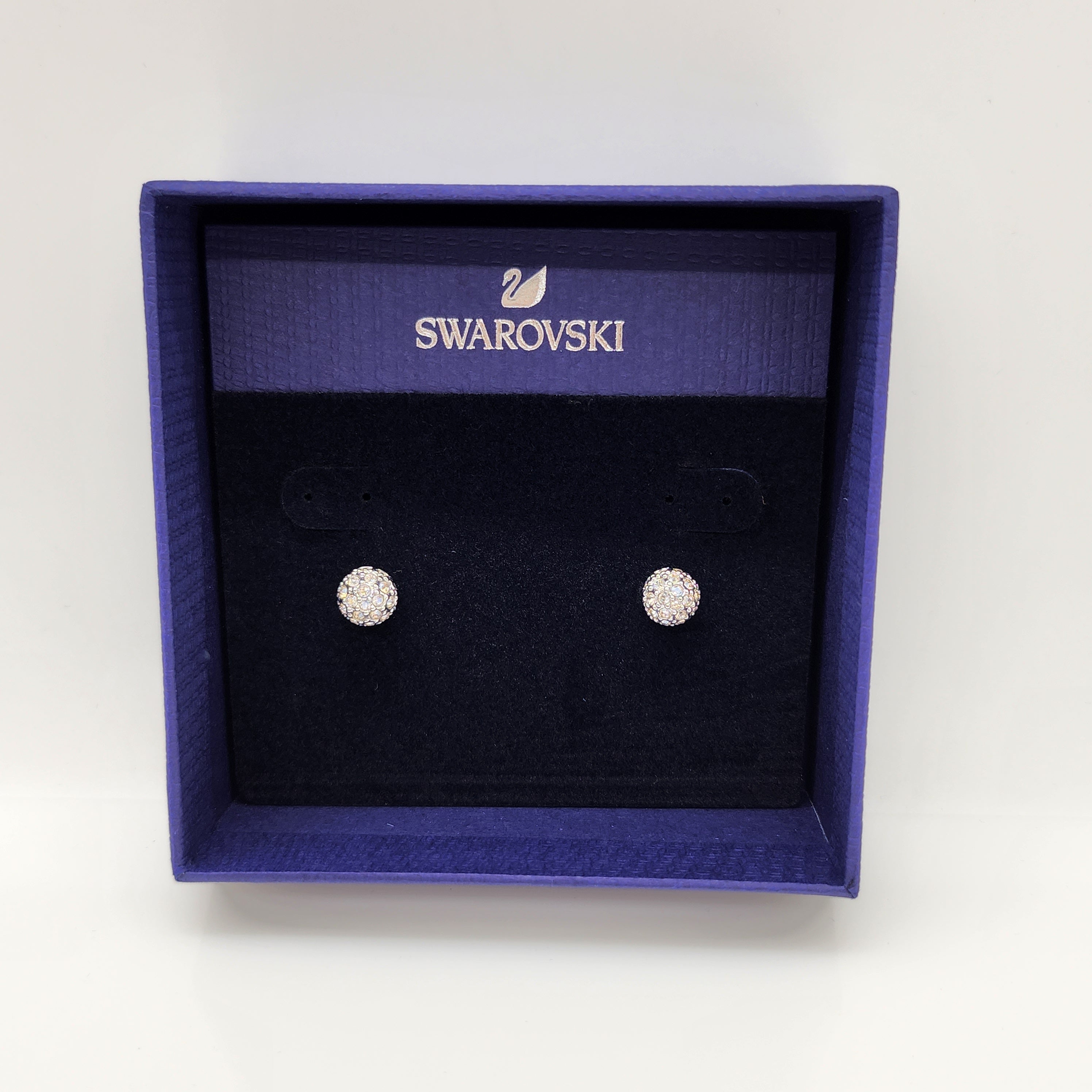 SWAROVSKI Euphoria Ohrstecker Rund Weiß, Rhodiniert 5073039