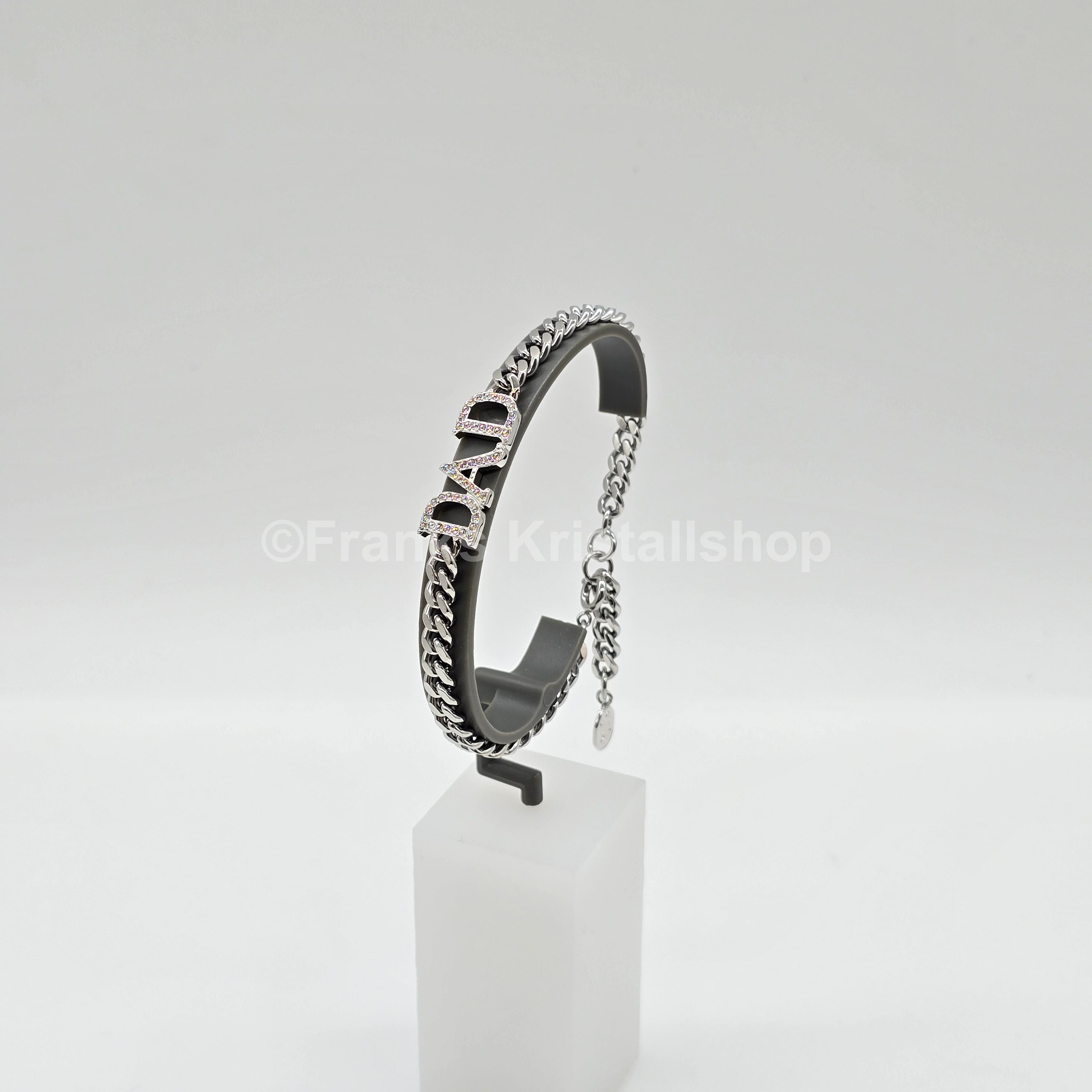SWAROVSKI Father's Day - Dad Armband Weiß, Rhodiniert 5658330