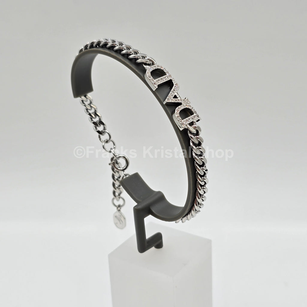 SWAROVSKI Father's Day - Dad Armband Weiß, Rhodiniert 5658330