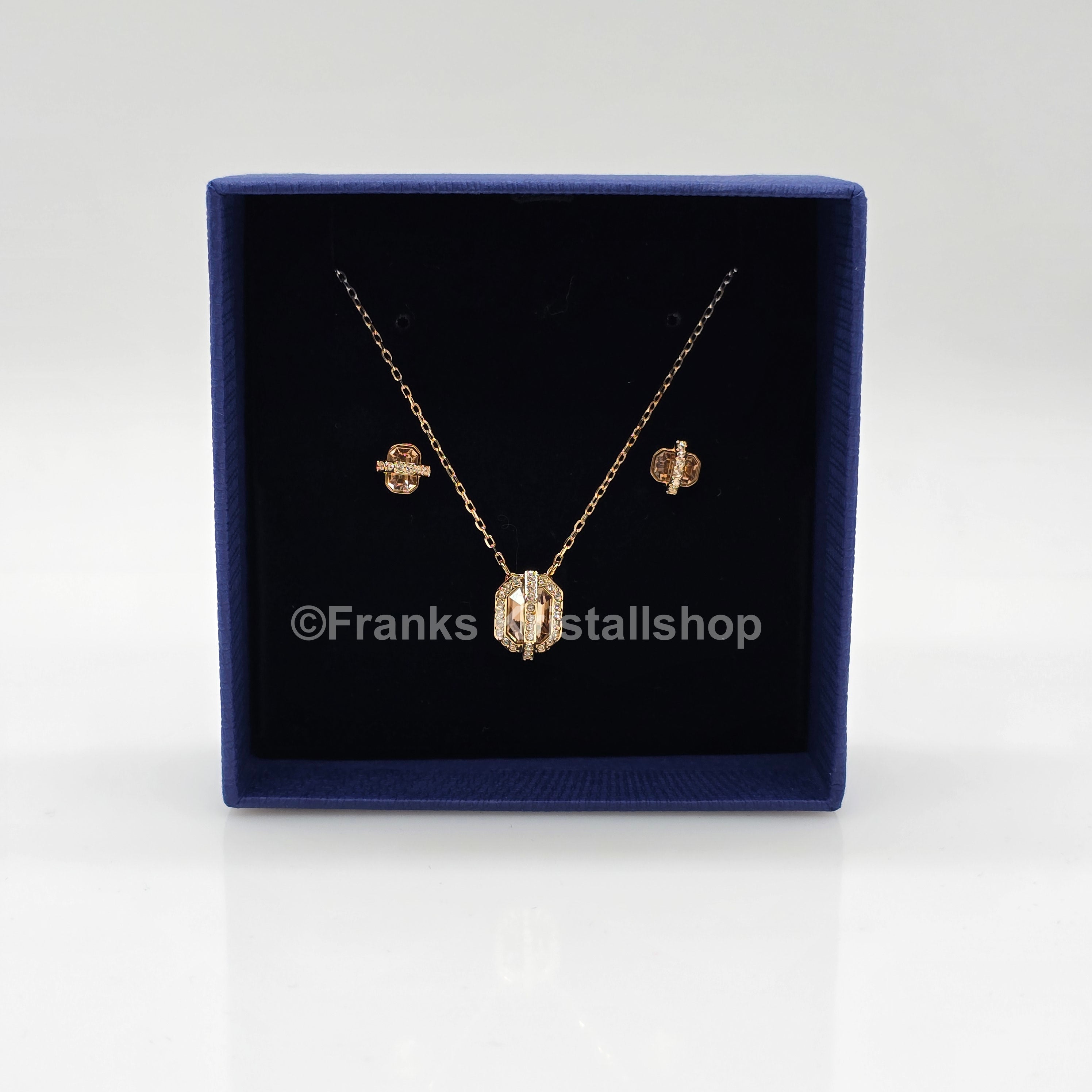 SWAROVSKI Favor Schmuckset Kette und Ohrringe, Goldlegierung 5226281