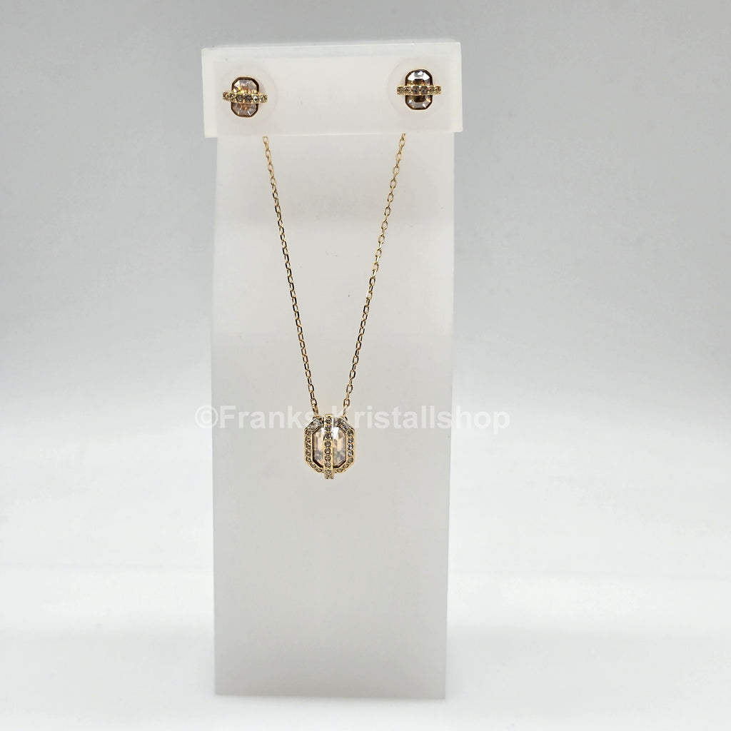 SWAROVSKI Favor Schmuckset Kette und Ohrringe, Goldlegierung 5226281