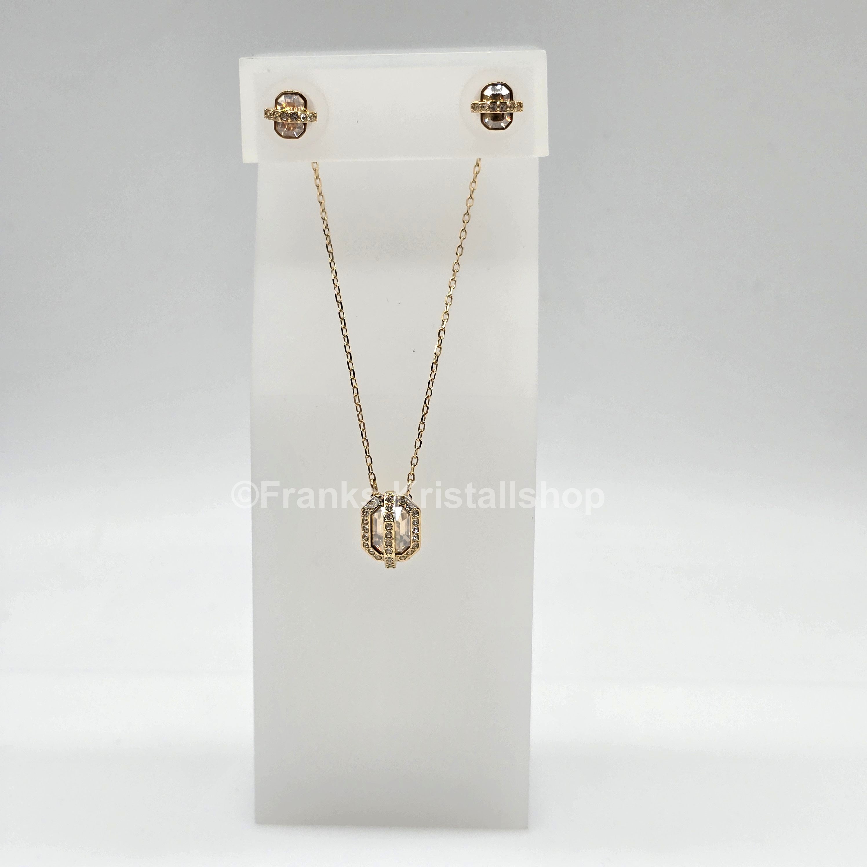 SWAROVSKI Favor Schmuckset Kette und Ohrringe, Goldlegierung 5226281
