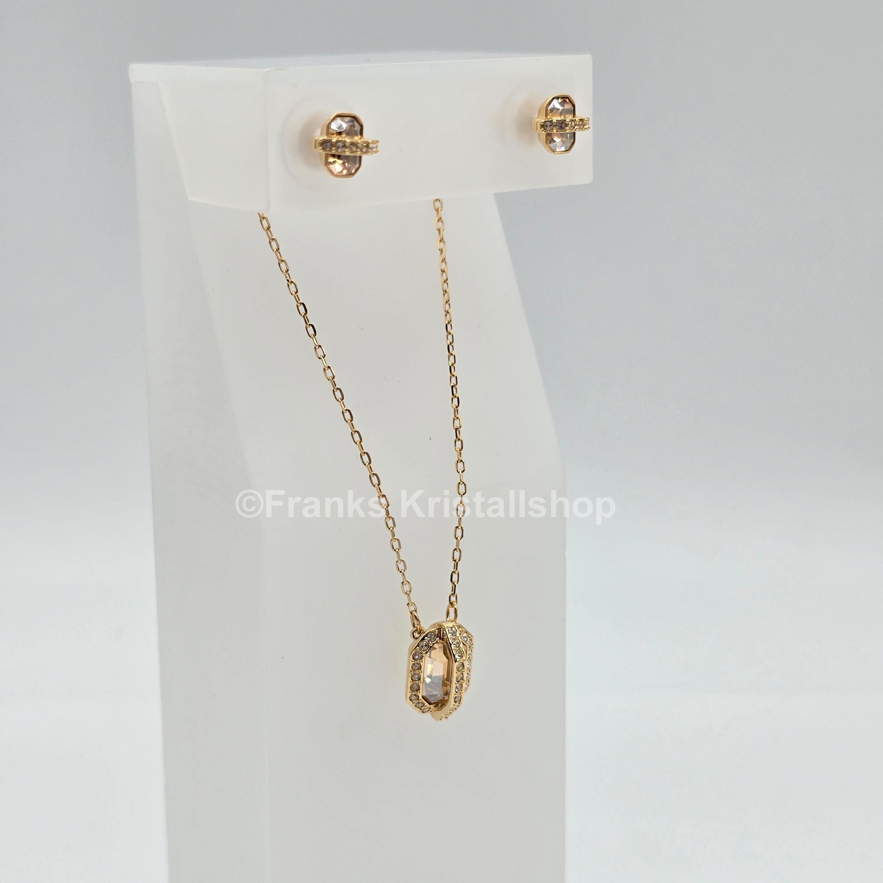 SWAROVSKI Favor Schmuckset Kette und Ohrringe, Goldlegierung 5226281