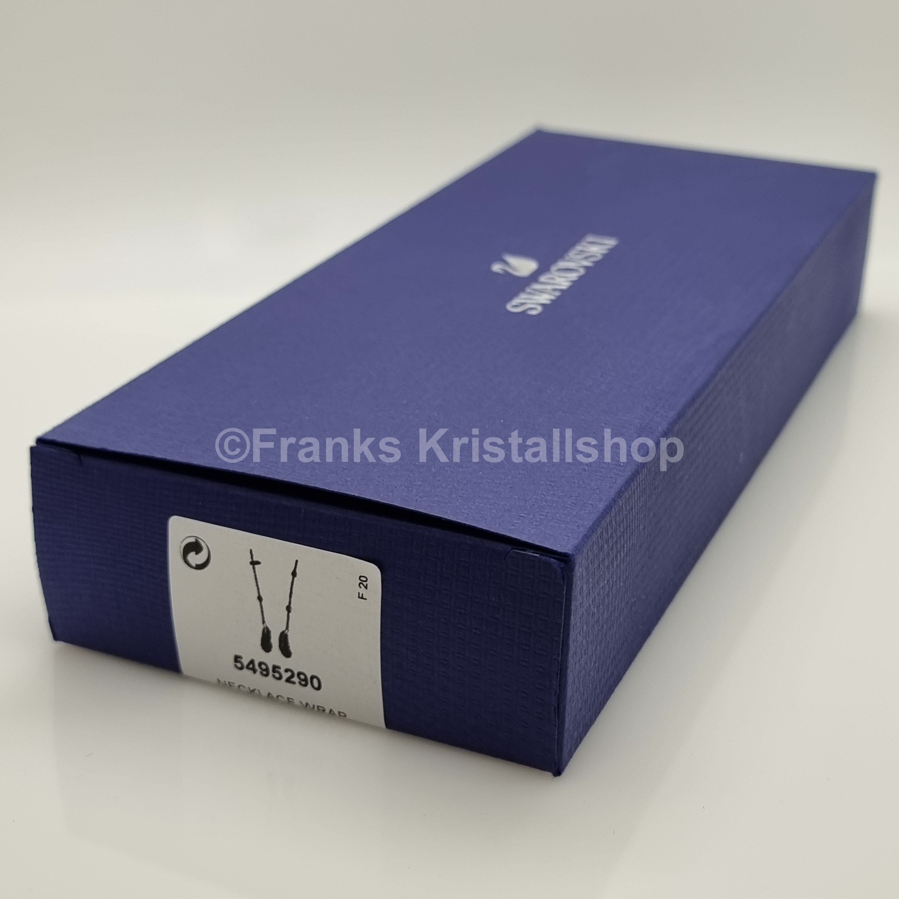 SWAROVSKI Feder Kette Naughty Halskette schwarz Rosévergoldet 5495290