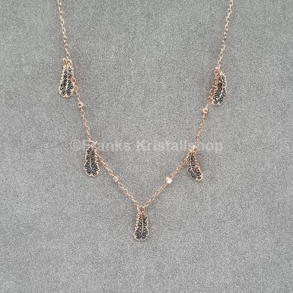 SWAROVSKI Feder Naughty Halskette Roségold-Legierungsschicht 5497874
