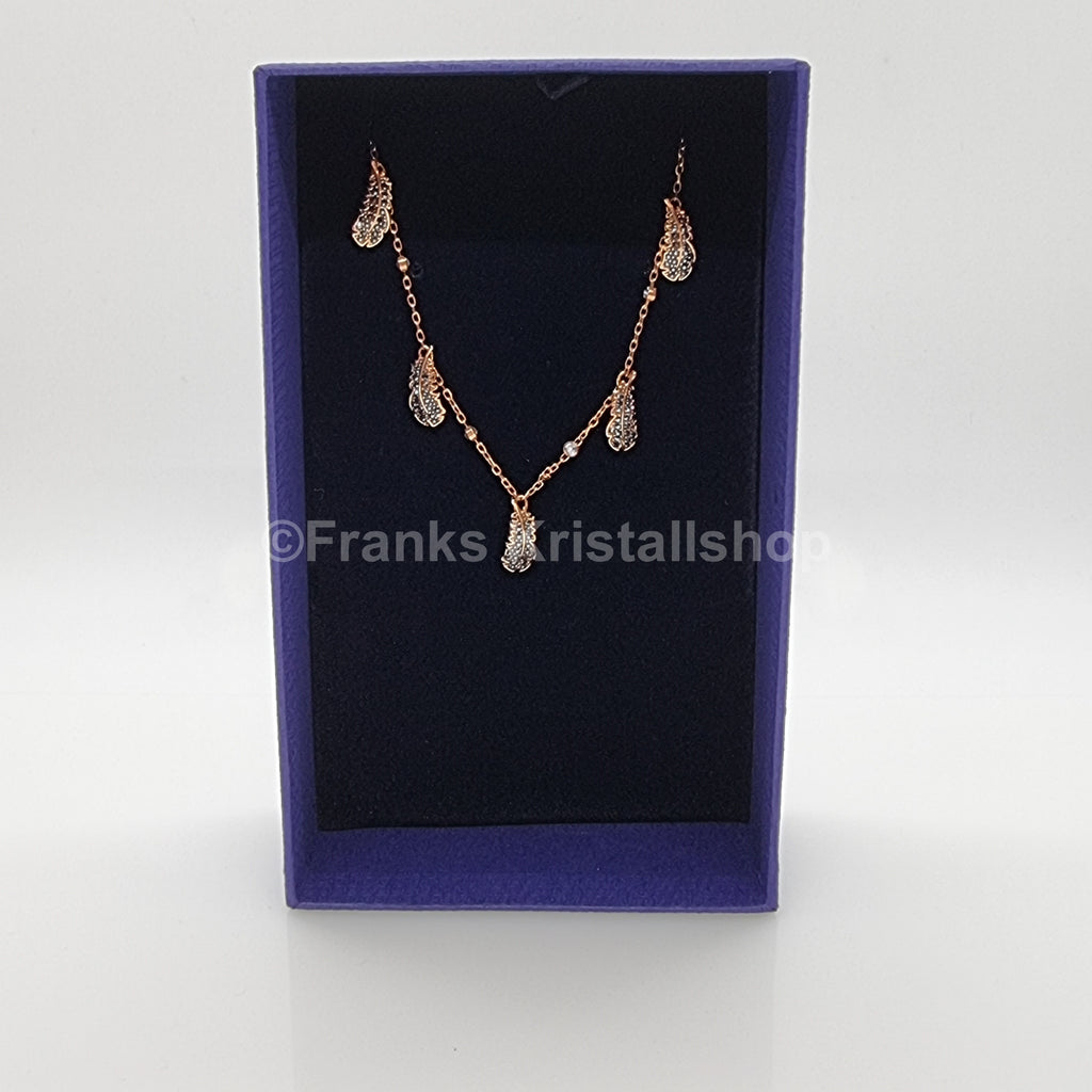 SWAROVSKI Feder Naughty Halskette Roségold-Legierungsschicht 5497874