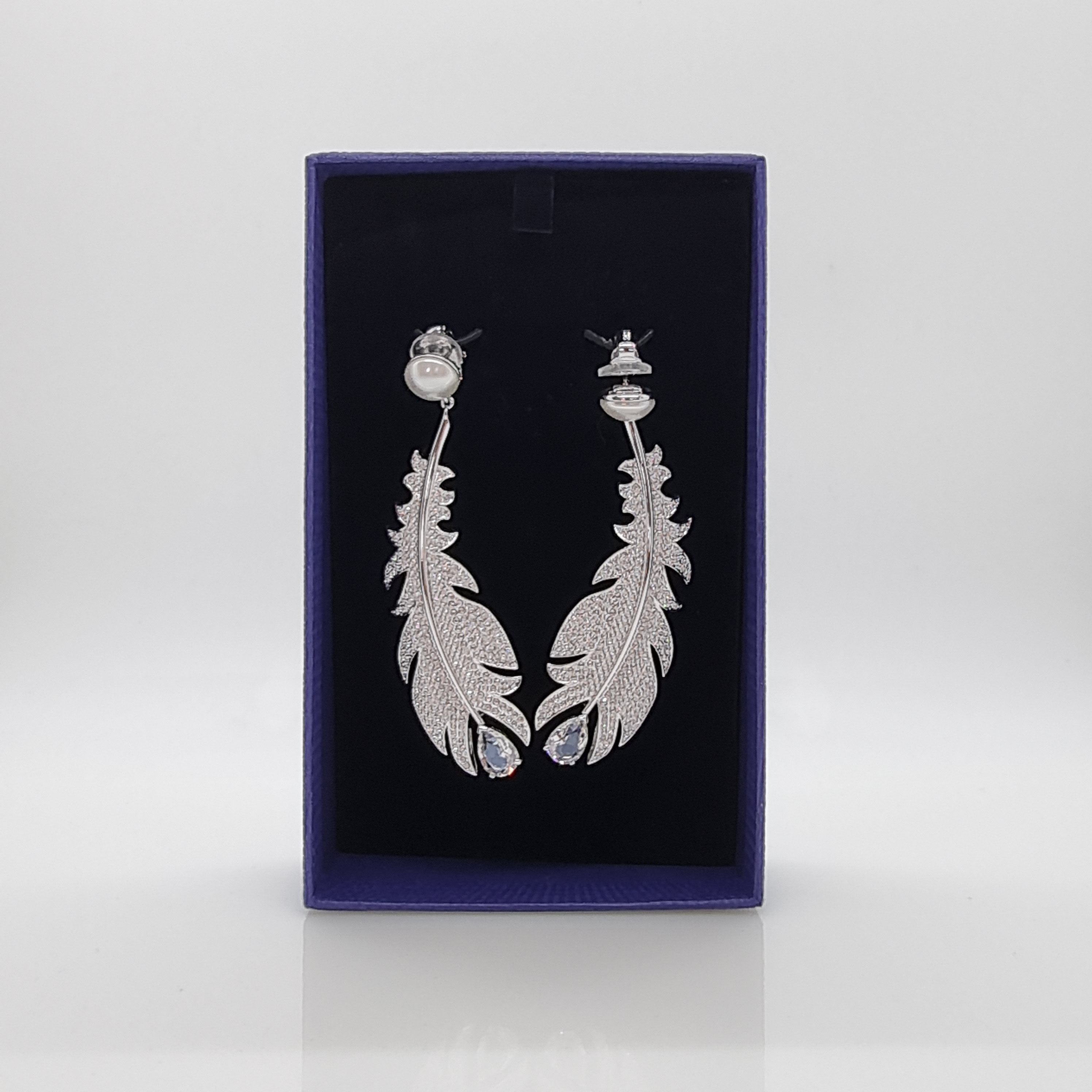 SWAROVSKI Feder Ohrclips Clips Ohrhänger Perle Talking Piece 5497866