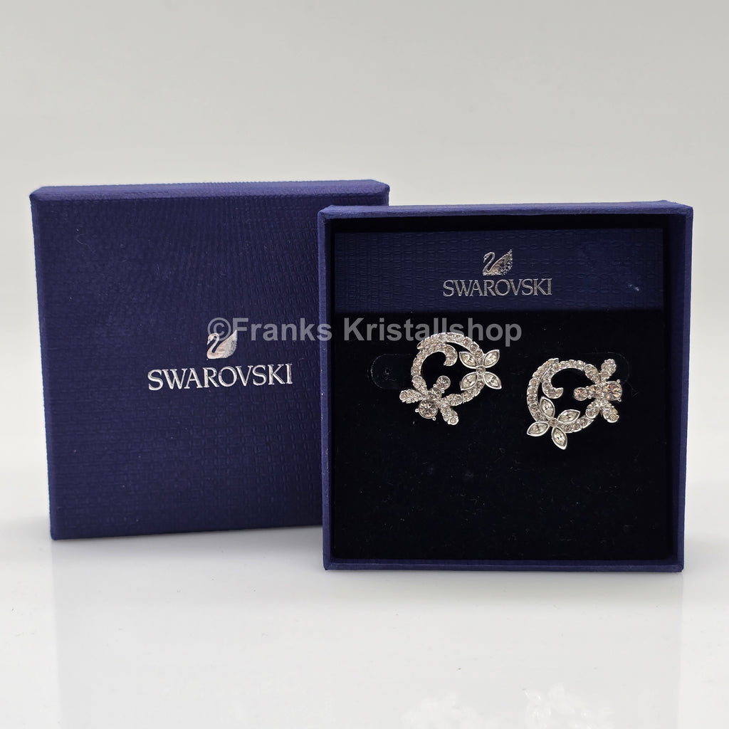 SWAROVSKI Flower Ohrstecker Weiß, Rhodiniert 5023083 oU