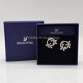 SWAROVSKI Flower Ohrstecker Weiß, Rhodiniert 5023083 oU