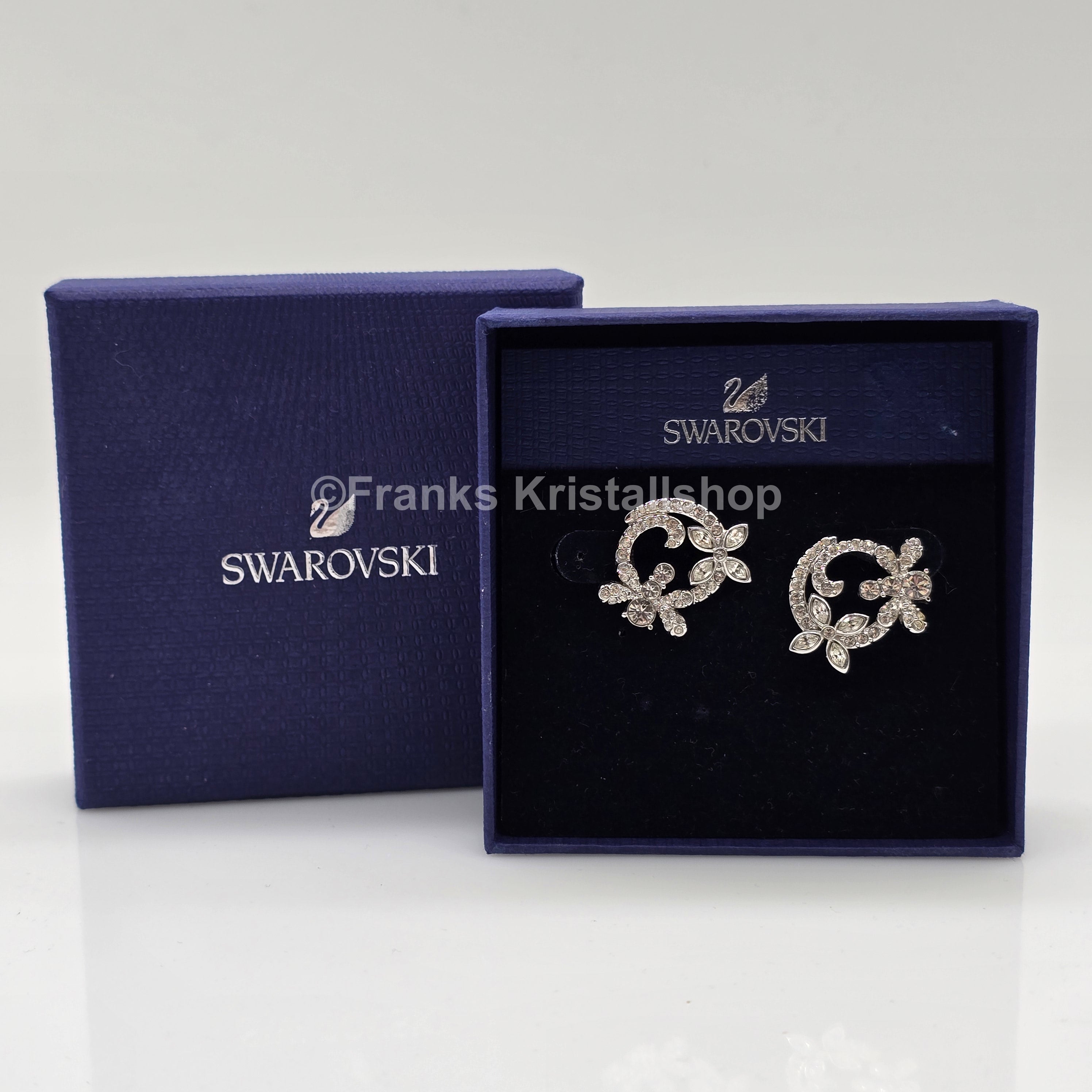 SWAROVSKI Flower Ohrstecker Weiß, Rhodiniert 5023083 oU