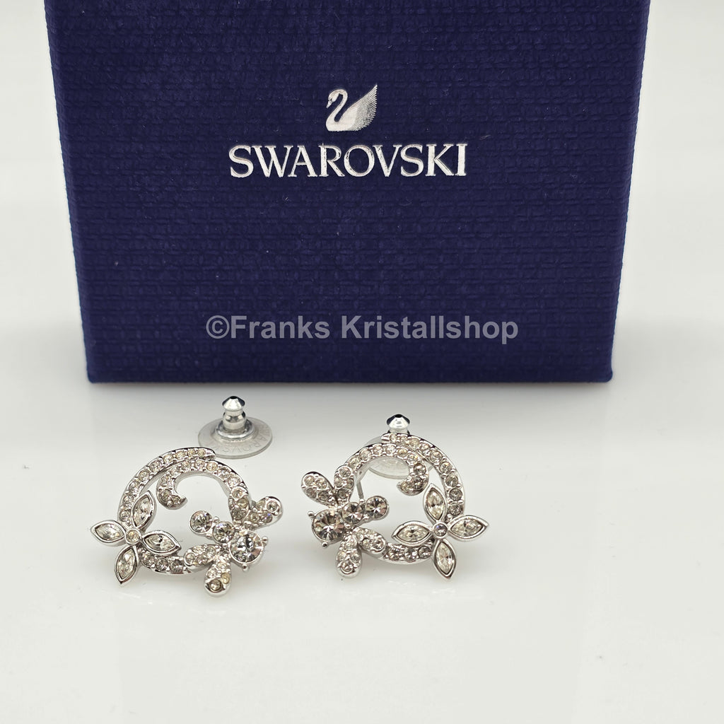 SWAROVSKI Flower Ohrstecker Weiß, Rhodiniert 5023083 oU