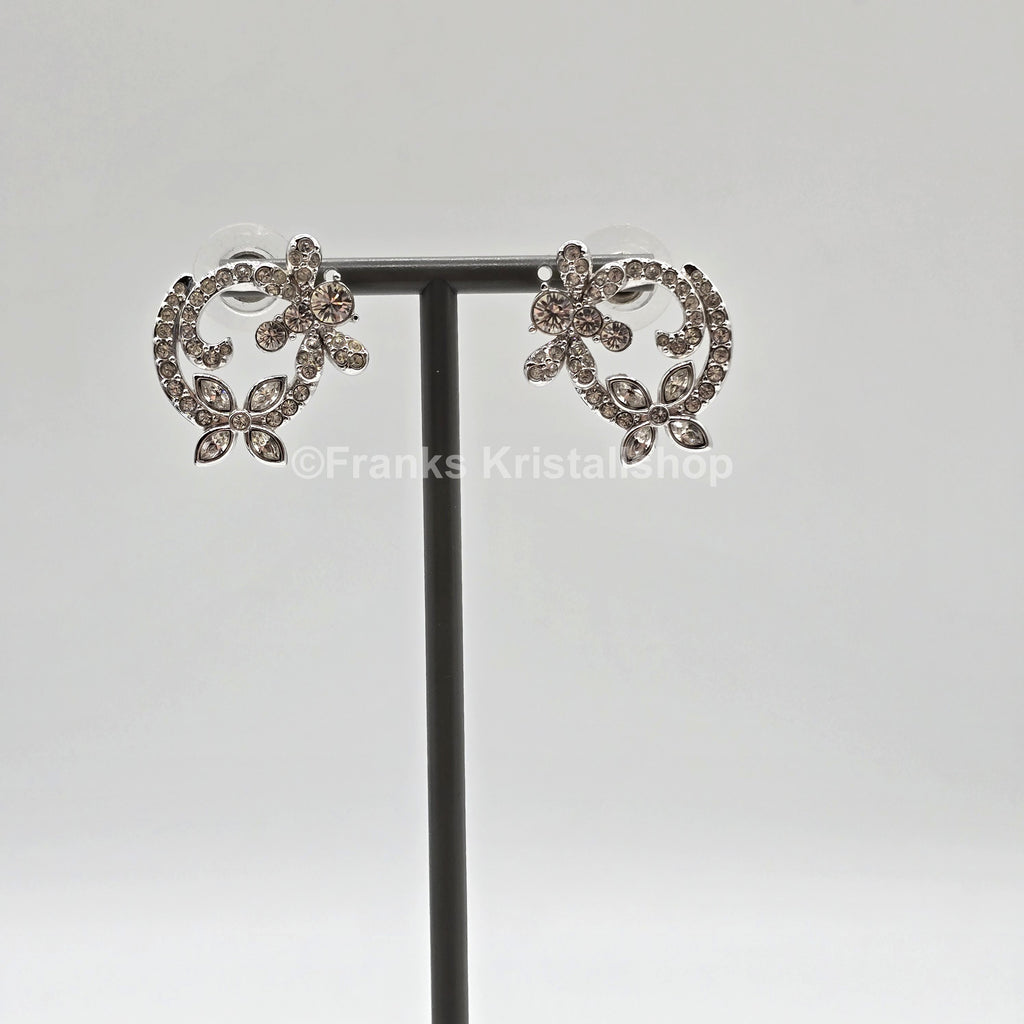 SWAROVSKI Flower Ohrstecker Weiß, Rhodiniert 5023083 oU