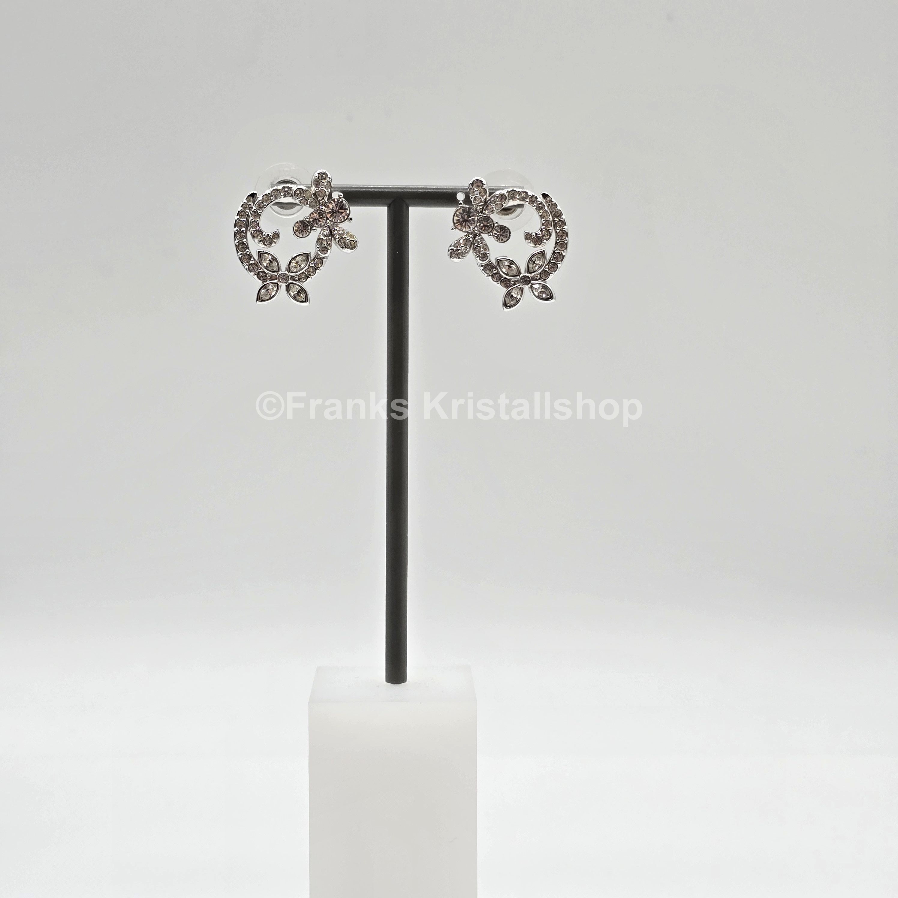 SWAROVSKI Flower Ohrstecker Weiß, Rhodiniert 5023083 oU