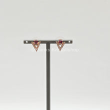 Lade das Bild in den Galerie-Viewer, Swarovski Funk Ohrstecker Rot, Rosevergoldet 5249350 oU
