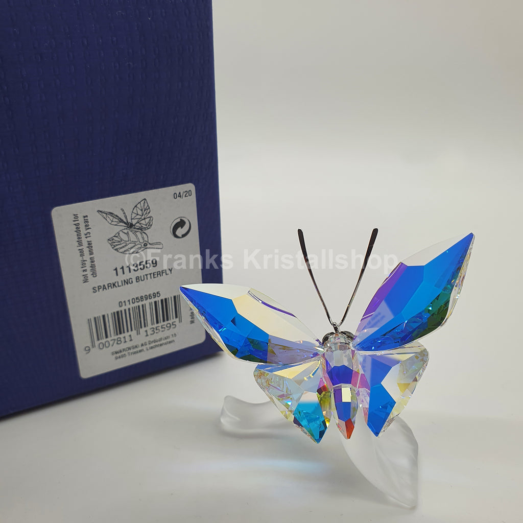 SWAROVSKI Funkelnder Schmetterling auf Blatt 1113559