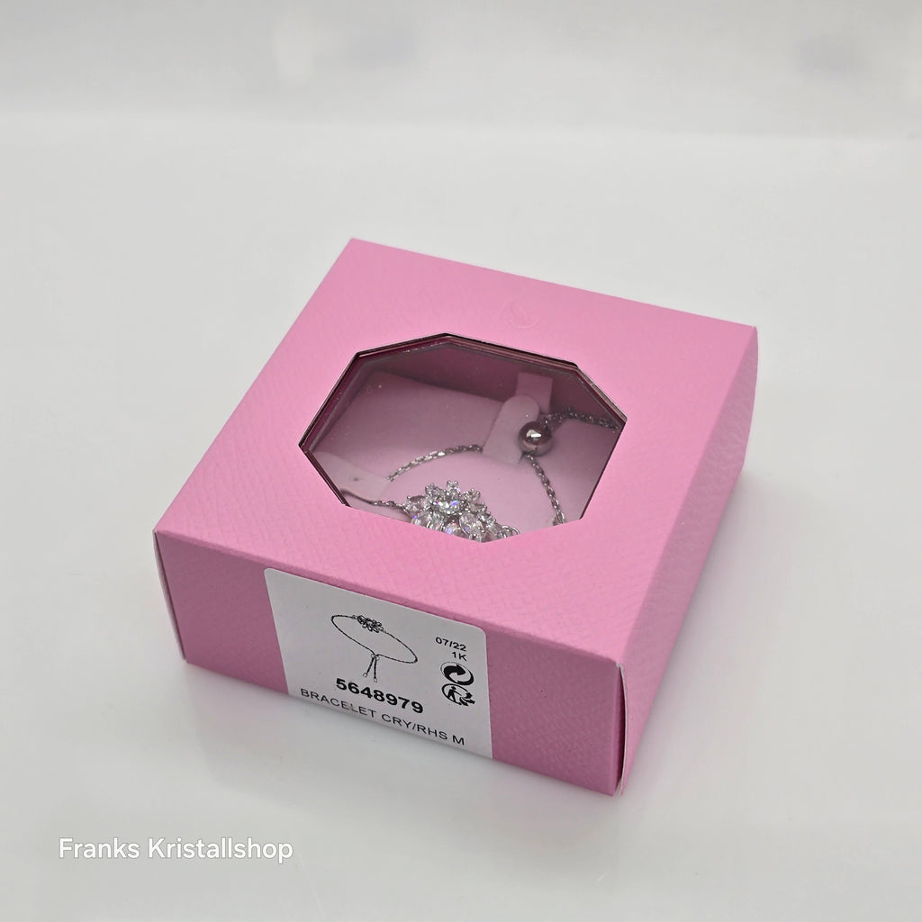 SWAROVSKI Gema Armband Blume, Weiß, Rhodiniert 5648979