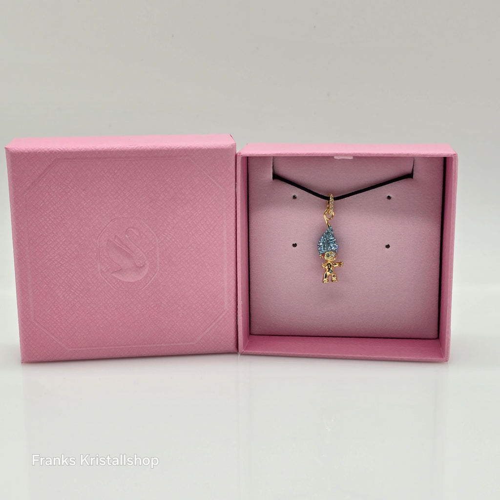 SWAROVSKI Good Luck Trolls Halskette Troll, Blau, Goldlegierungsschicht 5691942
