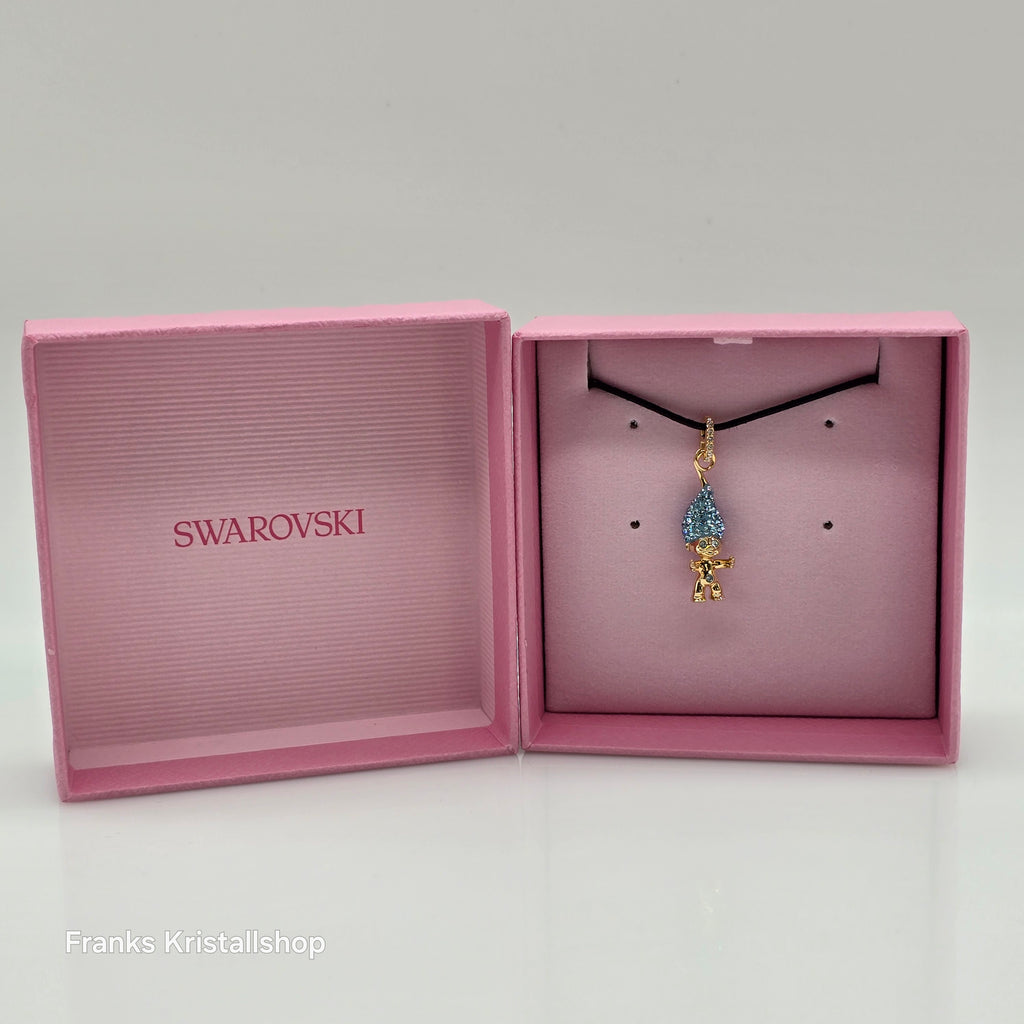 SWAROVSKI Good Luck Trolls Halskette Troll, Blau, Goldlegierungsschicht 5691942