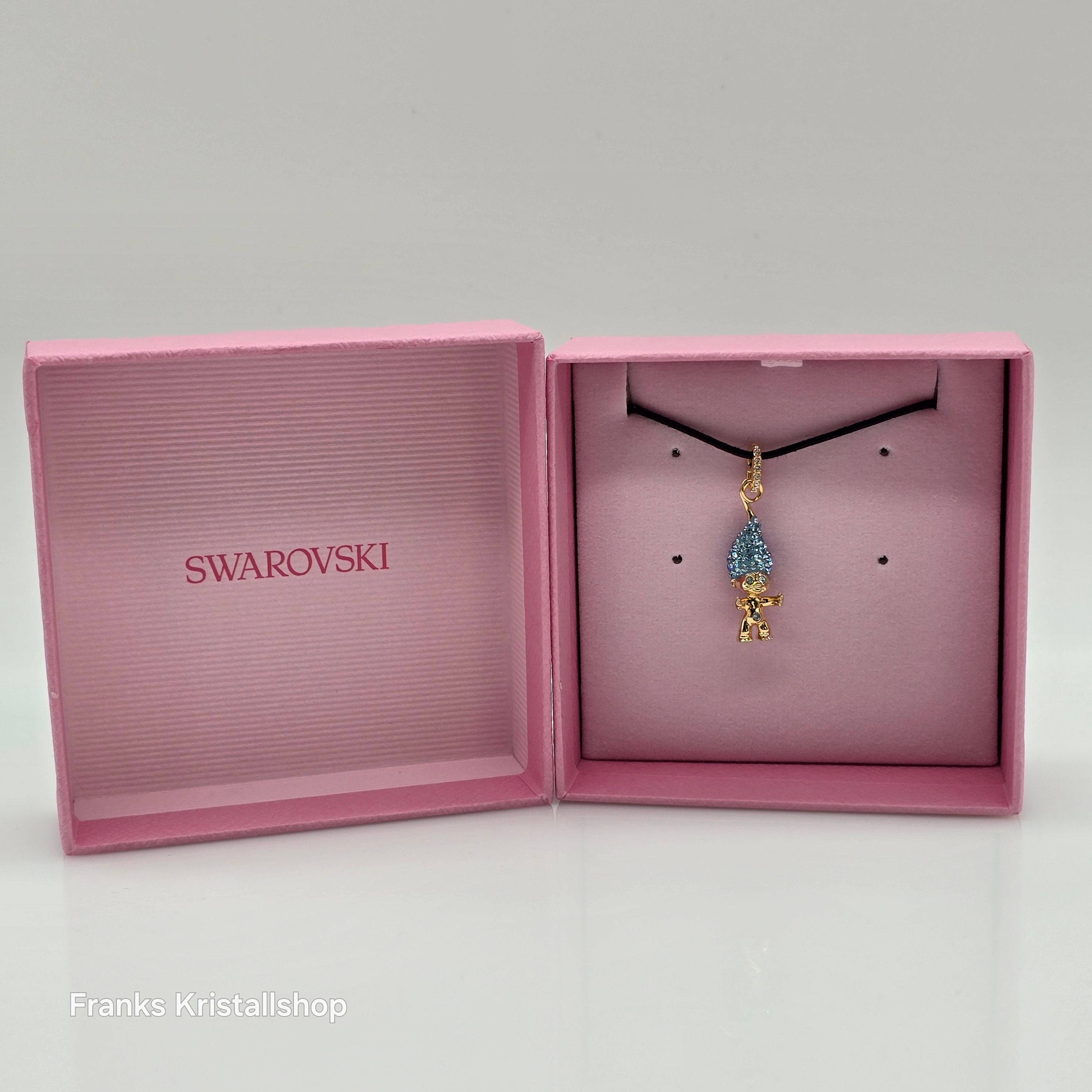 SWAROVSKI Good Luck Trolls Halskette Troll, Blau, Goldlegierungsschicht 5691942