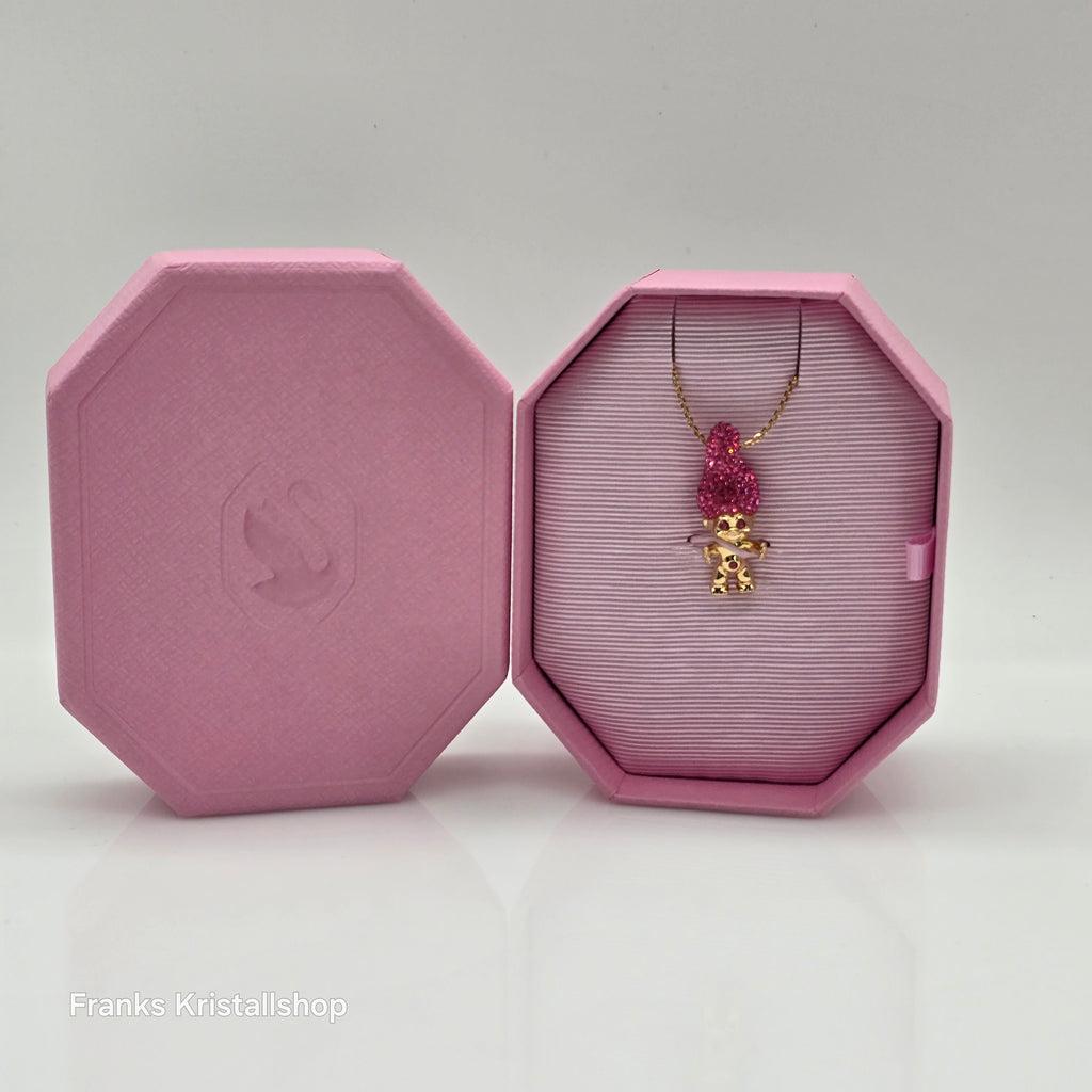 SWAROVSKI Good Luck Trolls Halskette Troll, Rosa, Goldlegierungsschicht 5691940