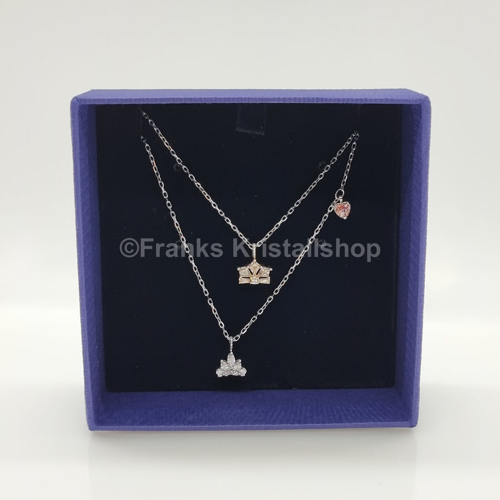 SWAROVSKI Out Of This World Halskette Kronen & Rosa Herz Anhänger 5441393
