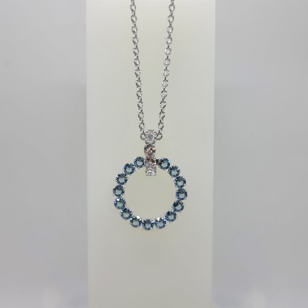 SWAROVSKI Exalta Kette Blau, Rhodiniert 5643751