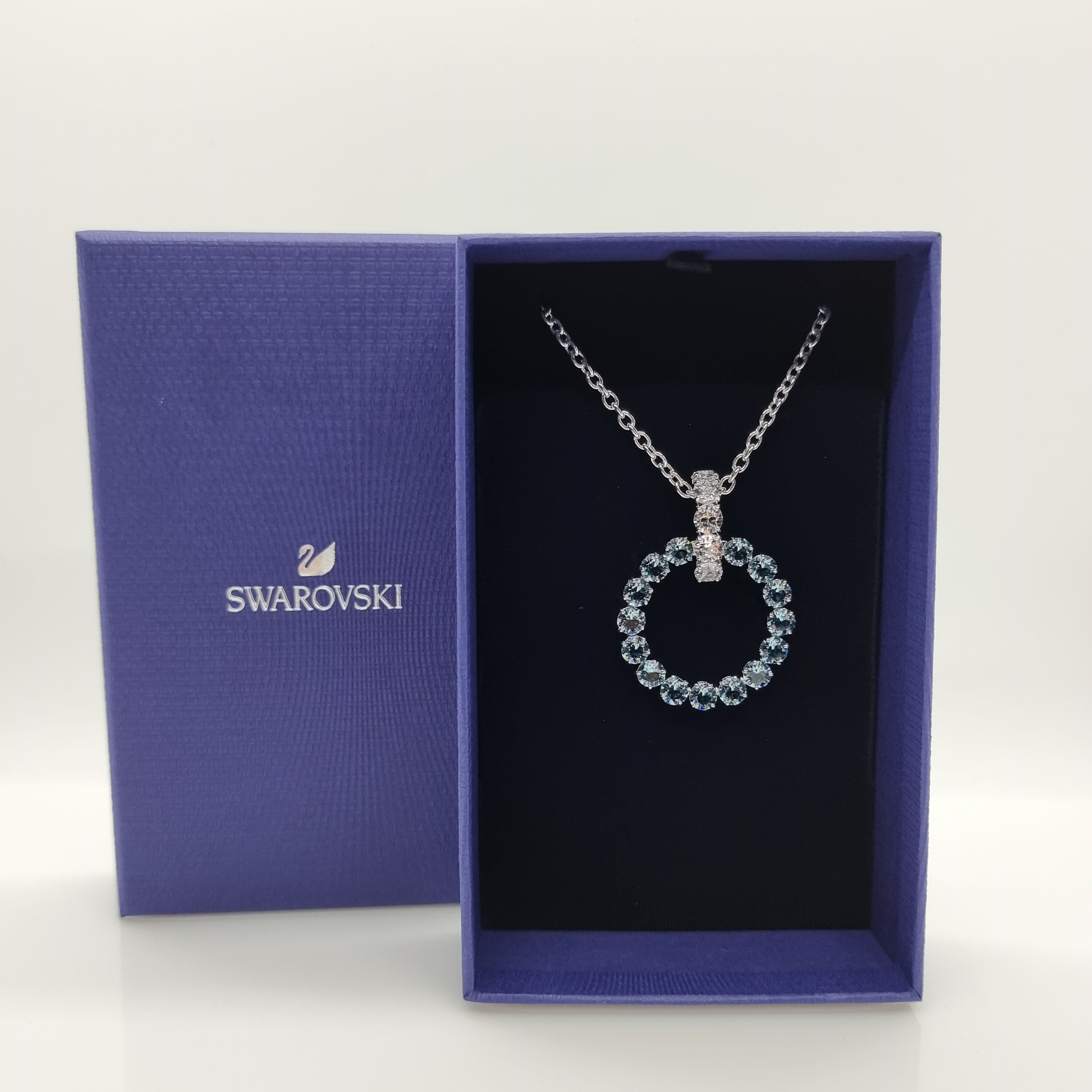 SWAROVSKI Exalta Kette Blau, Rhodiniert 5643751