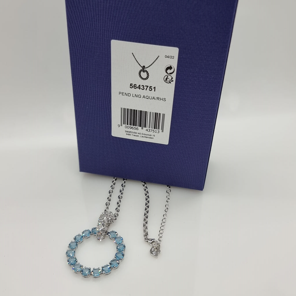 SWAROVSKI Exalta Kette Blau, Rhodiniert 5643751
