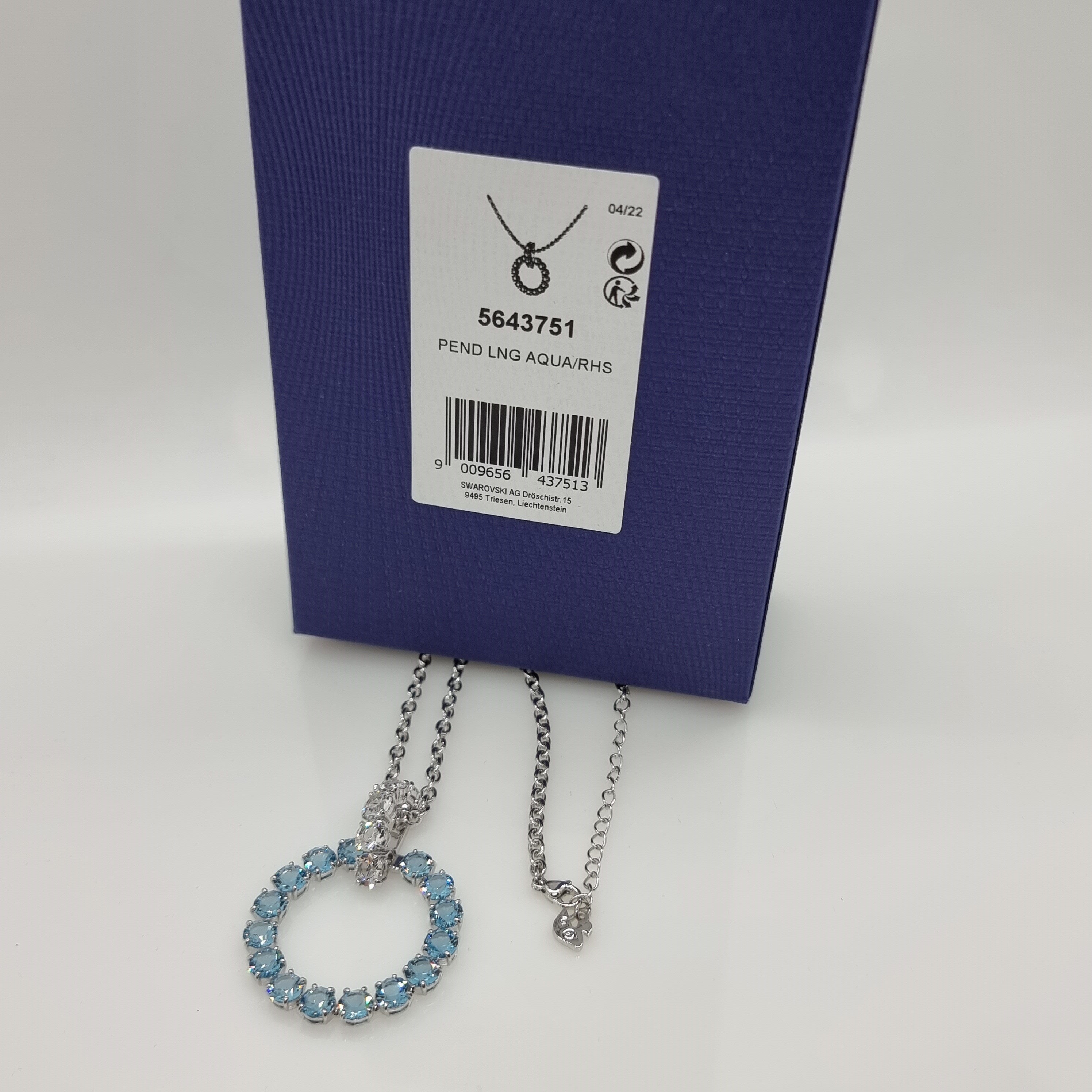 SWAROVSKI Exalta Kette Blau, Rhodiniert 5643751