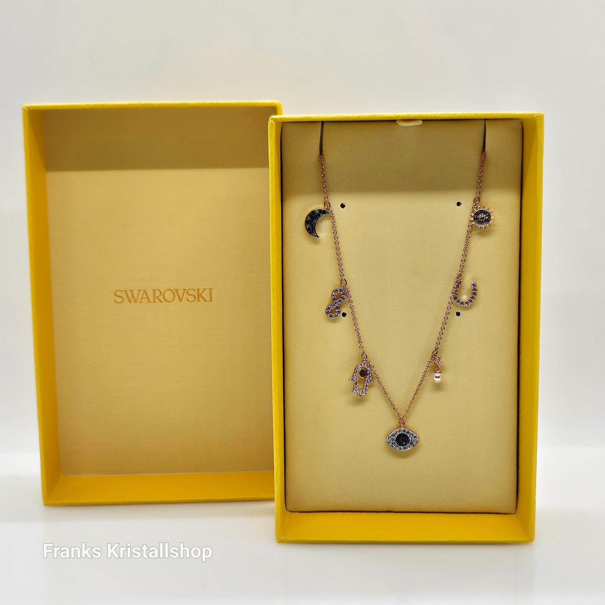 SWAROVSKI Halskette Mond, Unendlichzeichen, Hand, Augensymbol 