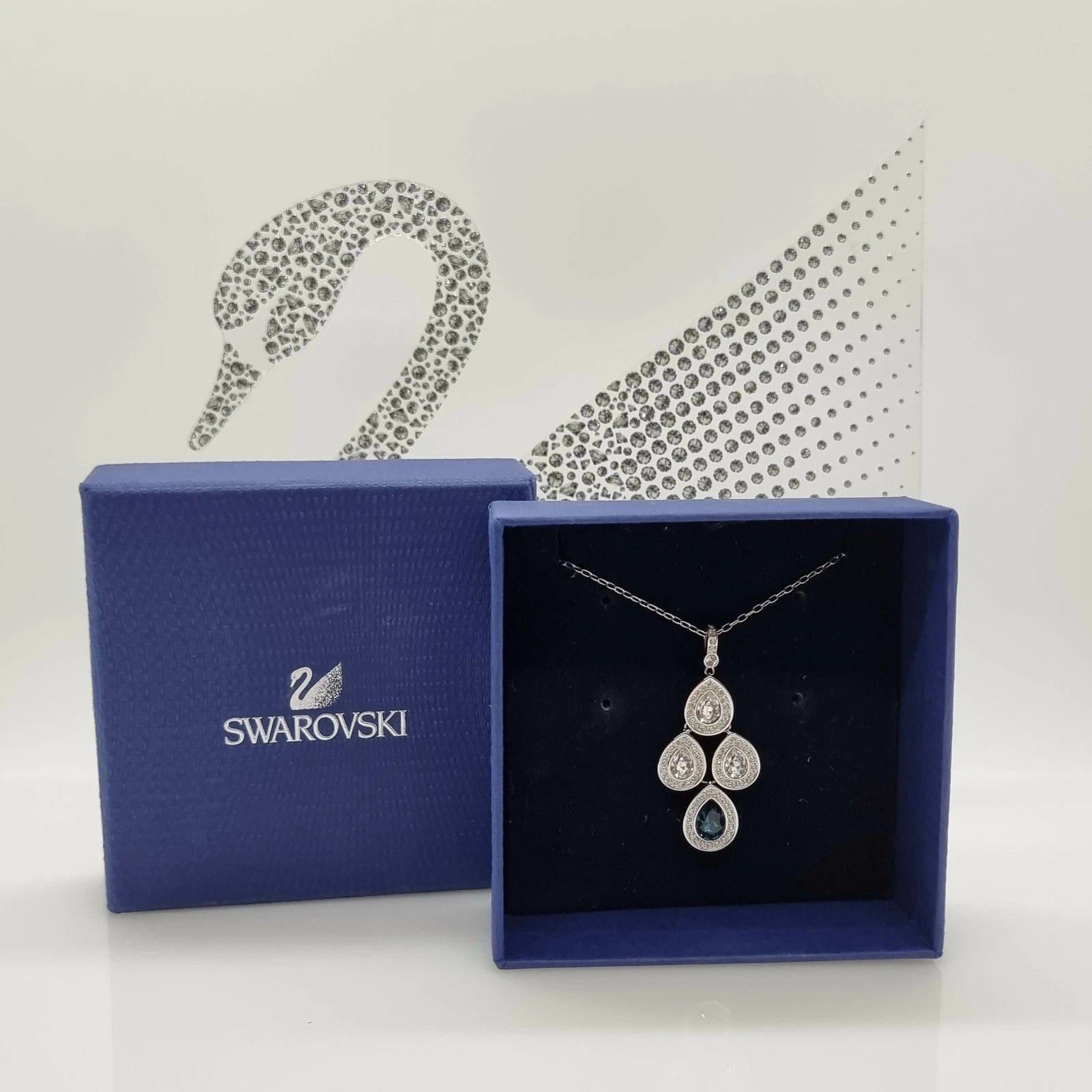 SWAROVSKI Halskette Sensation Montana Kette Blau, Rhodiniert 1156255