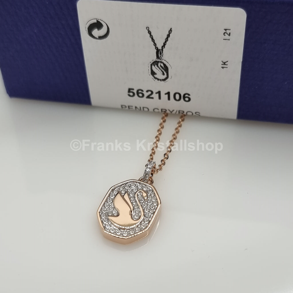 SWAROVSKI Signum Schwan Halskette Swan Kette Weiß, Rosévergoldet 5621106