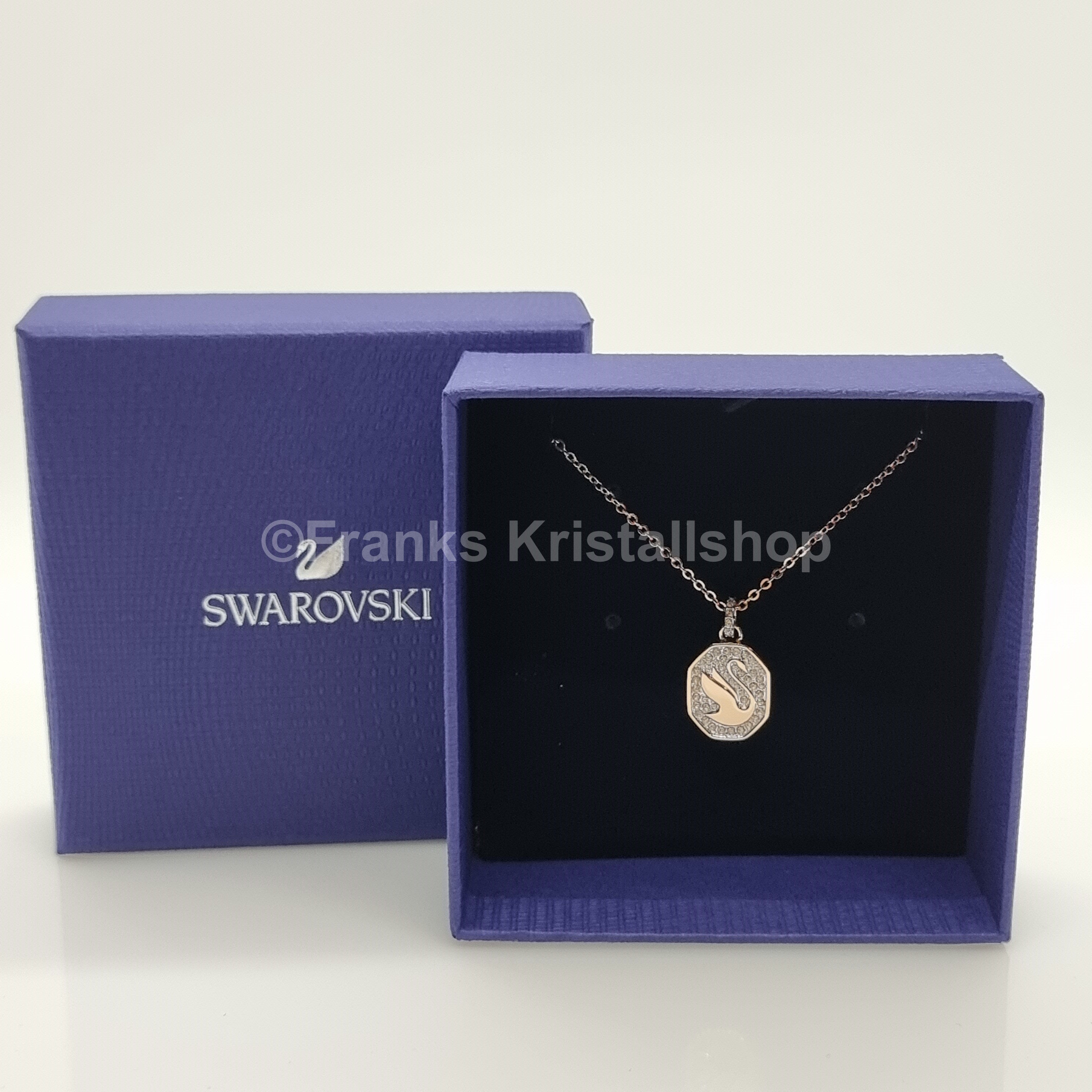 SWAROVSKI Signum Schwan Halskette Swan Kette Weiß, Rosévergoldet 5621106