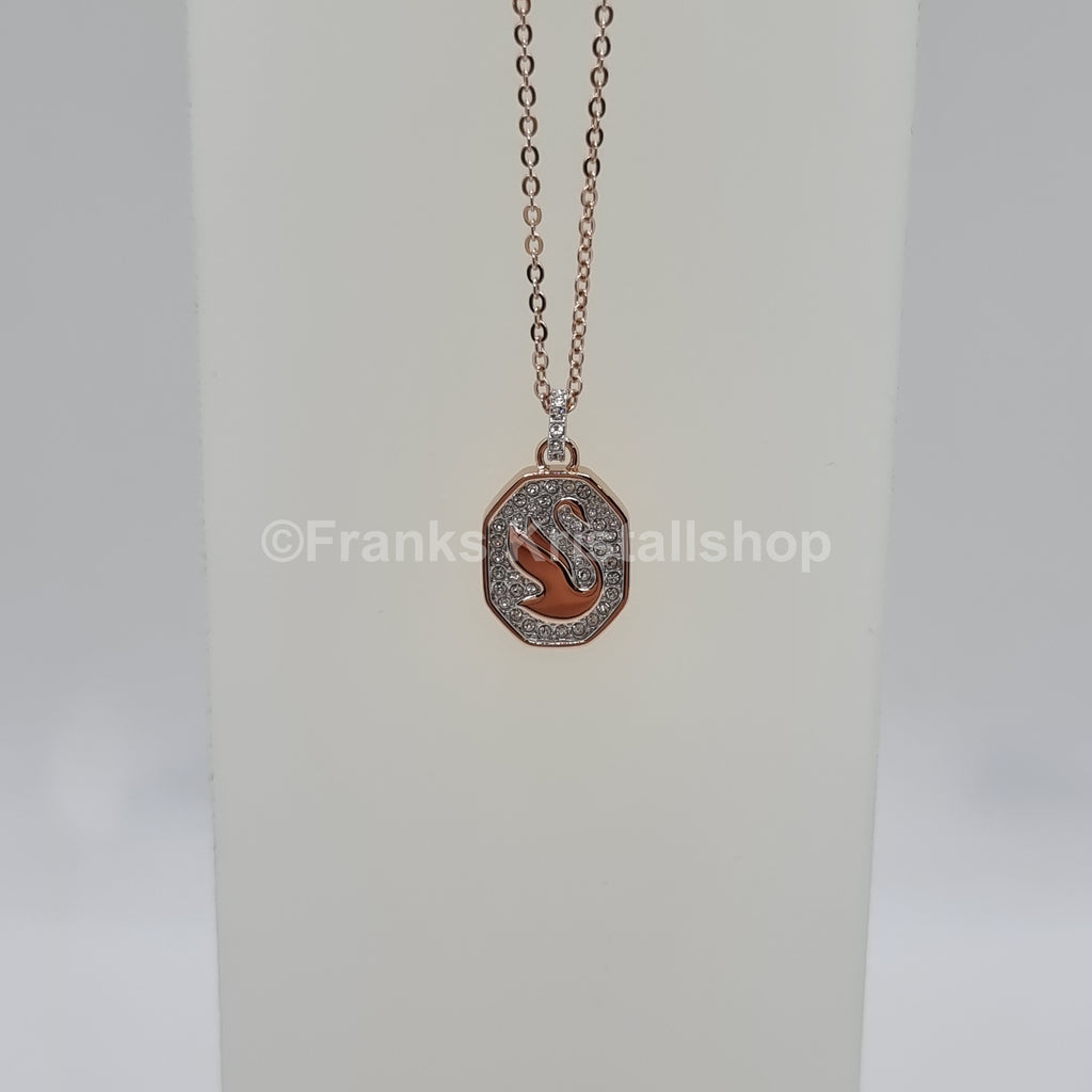 SWAROVSKI Signum Schwan Halskette Swan Kette Weiß, Rosévergoldet 5621106
