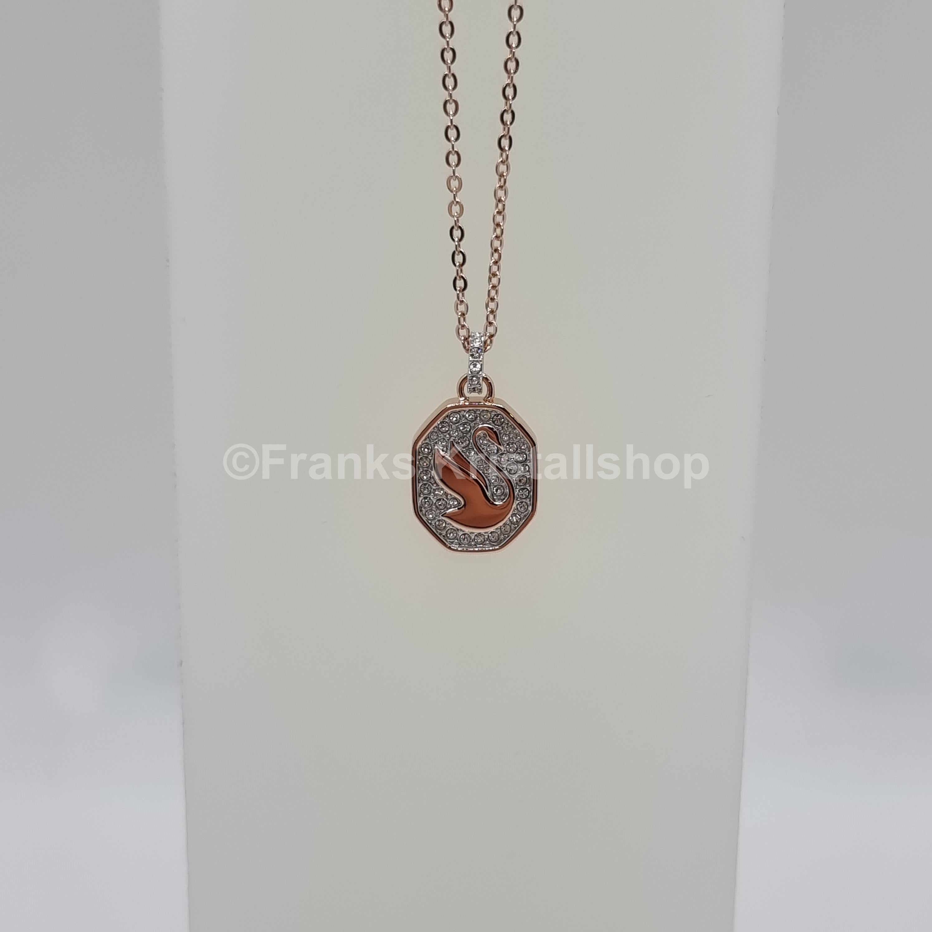 SWAROVSKI Signum Schwan Halskette Swan Kette Weiß, Rosévergoldet 5621106