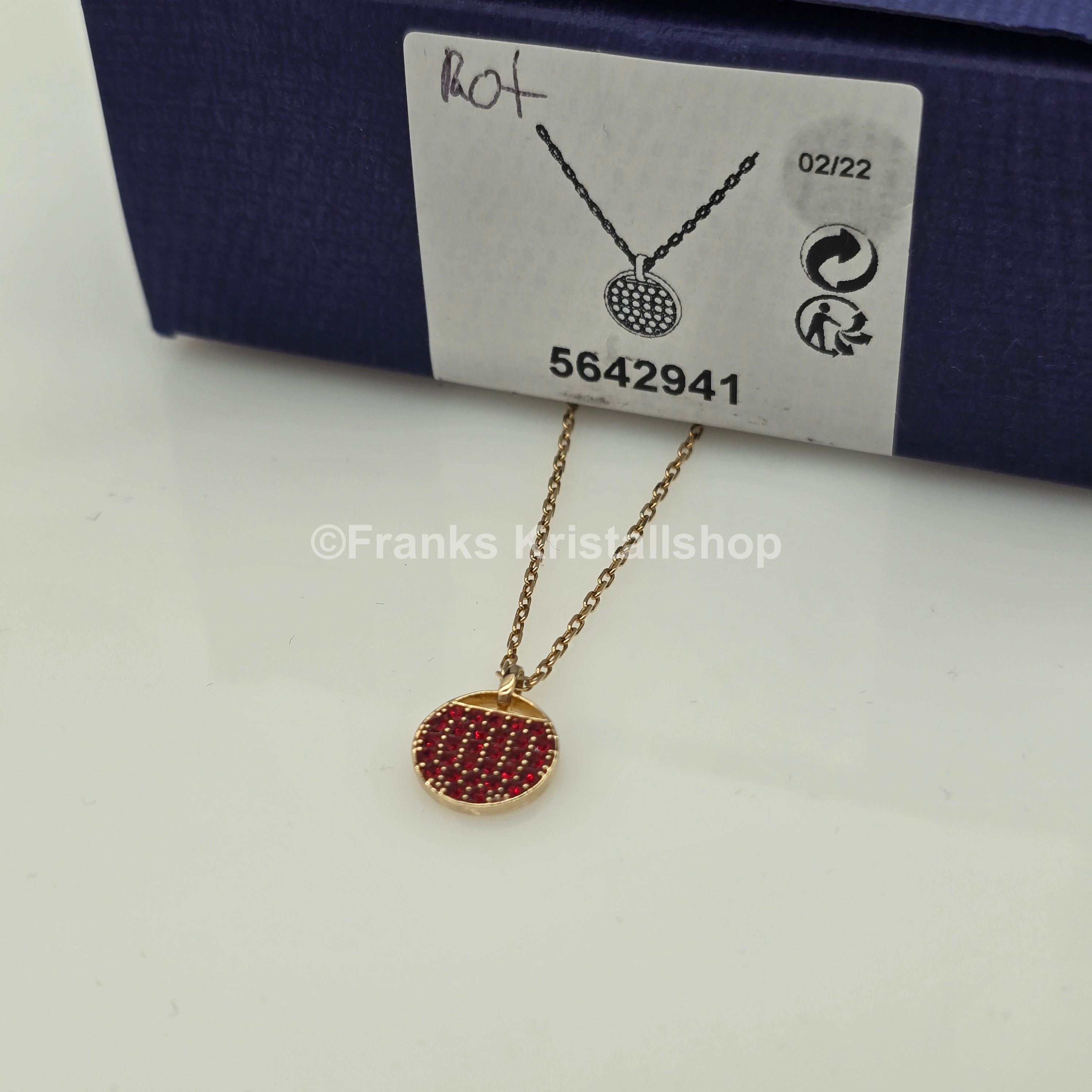 SWAROVSKI Halskette Sublima Rot, Goldlegierungsschicht 5642941