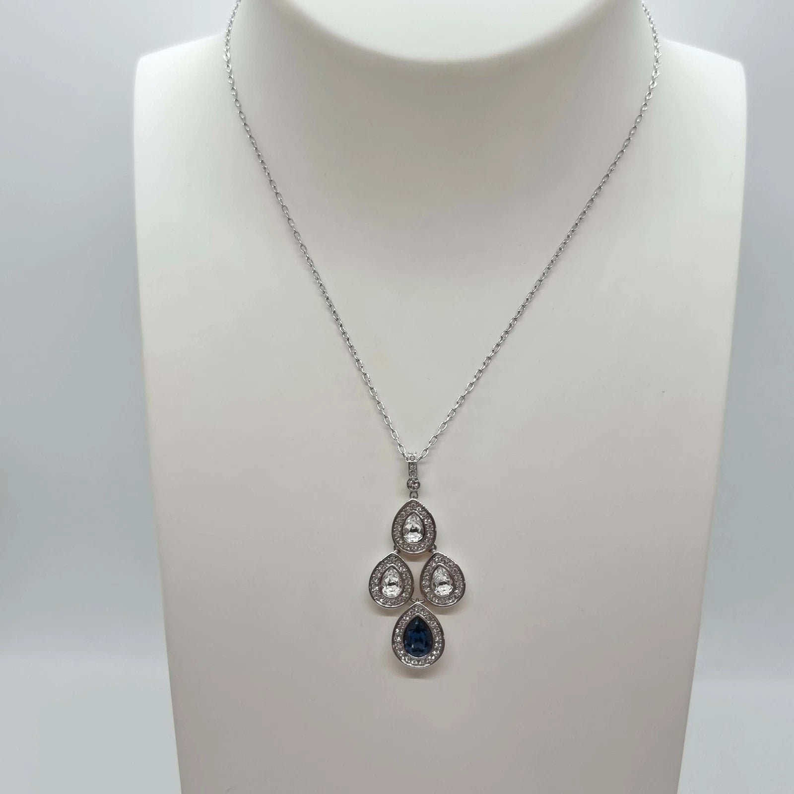 SWAROVSKI Halskette Sensation Montana Kette Blau, Rhodiniert 1156255