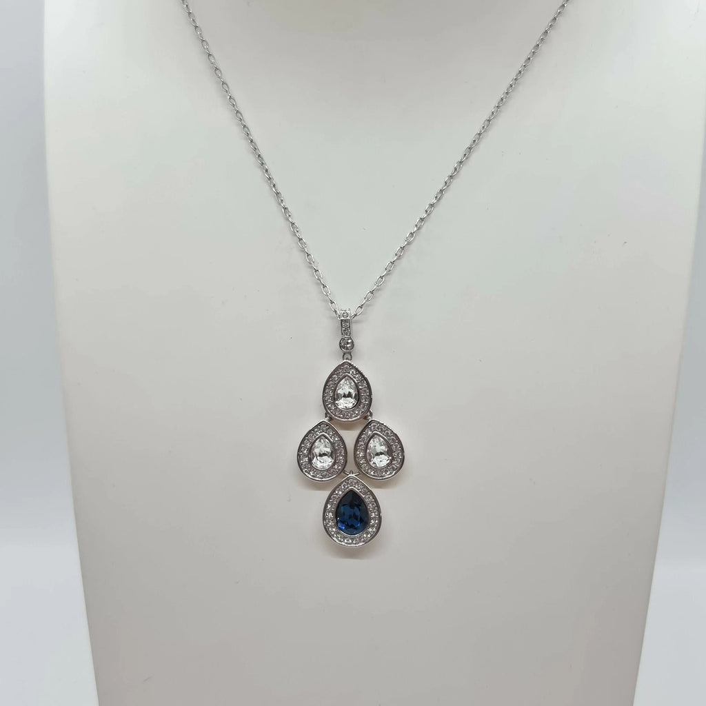 SWAROVSKI Halskette Sensation Montana Kette Blau, Rhodiniert 1156255