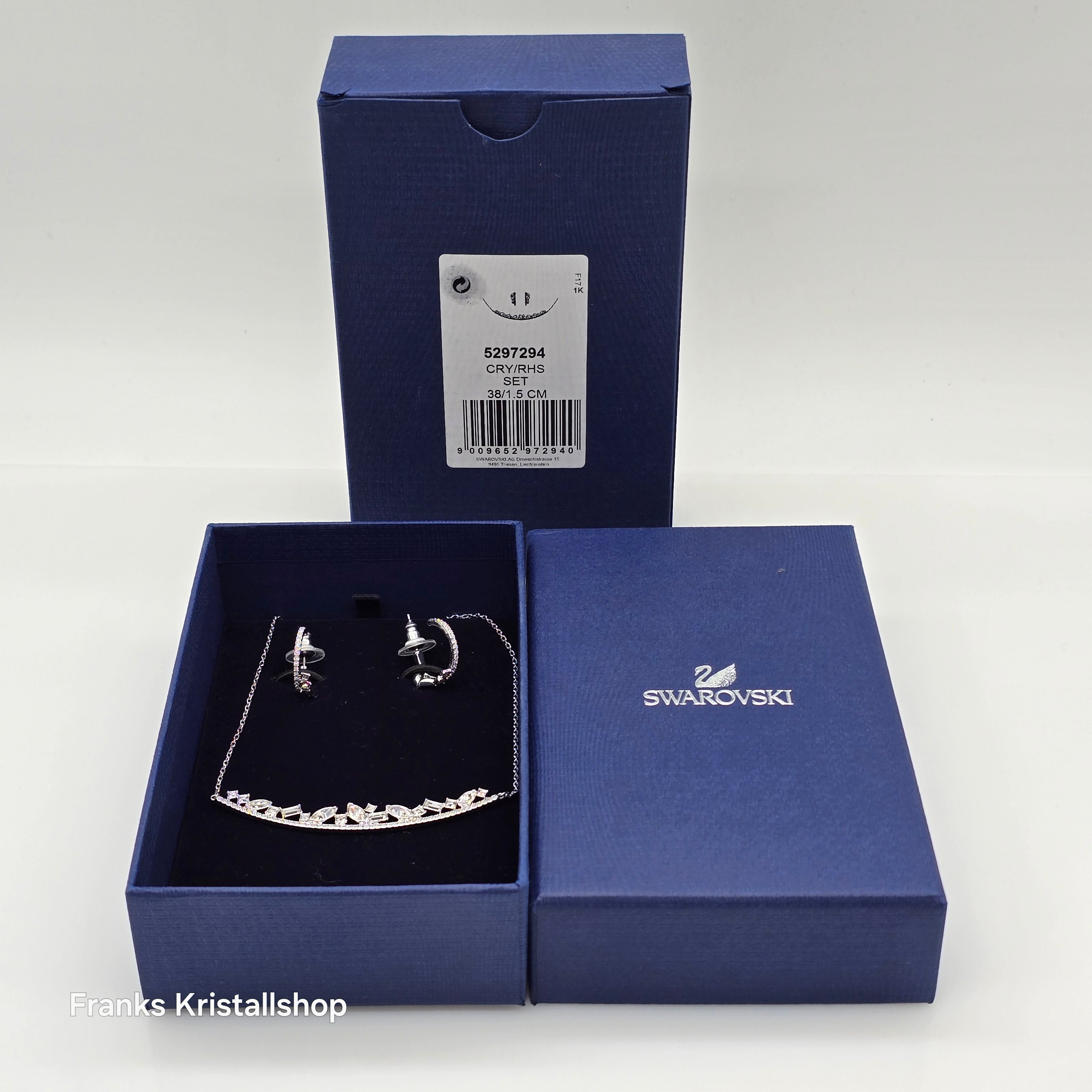 SWAROVSKI Henrietta Schmuckset, Halskette + Ohrstecker, Rhodiniert 5297294