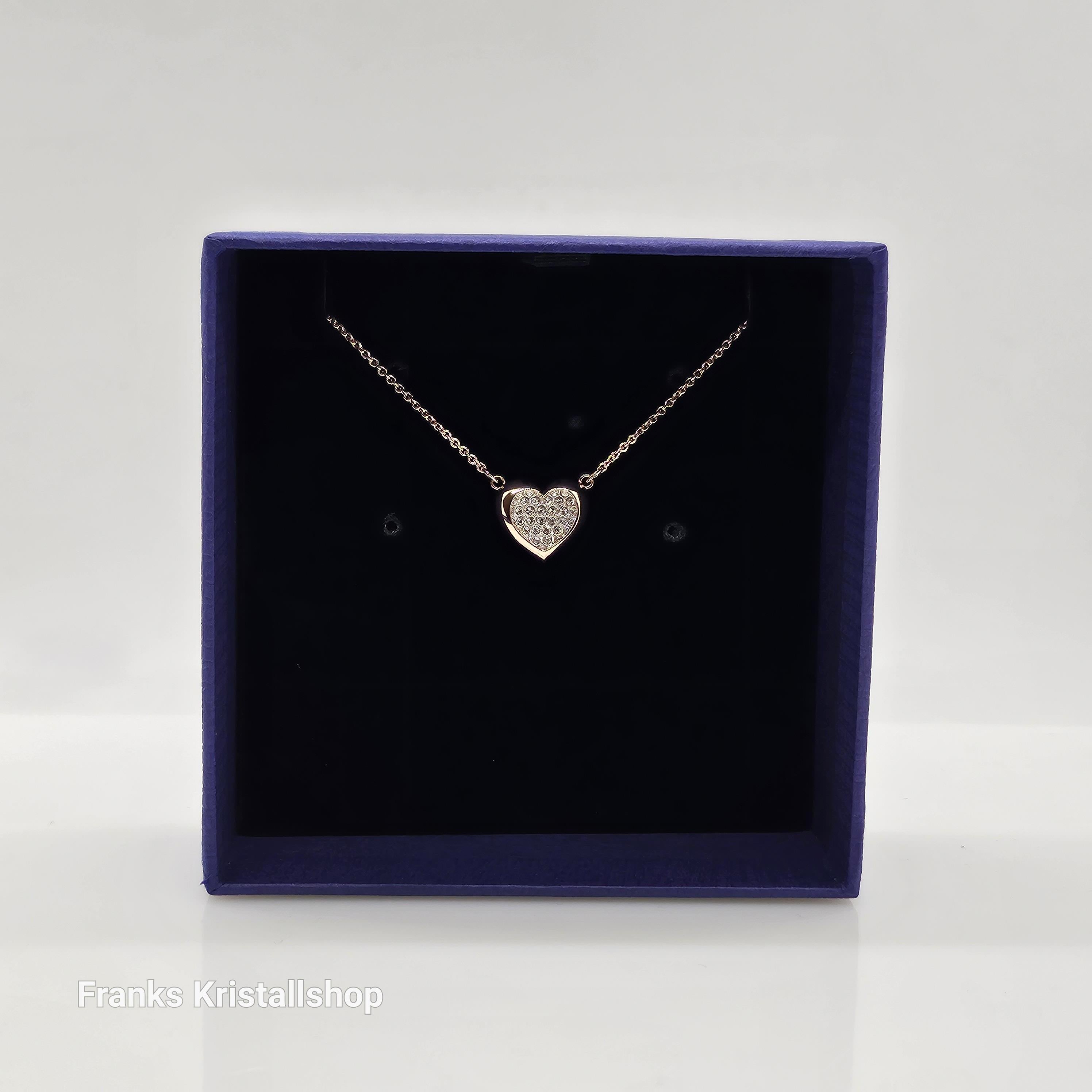 SWAROVSKI Herz Halskette Hall Weiß, Rhodiniert 5646727