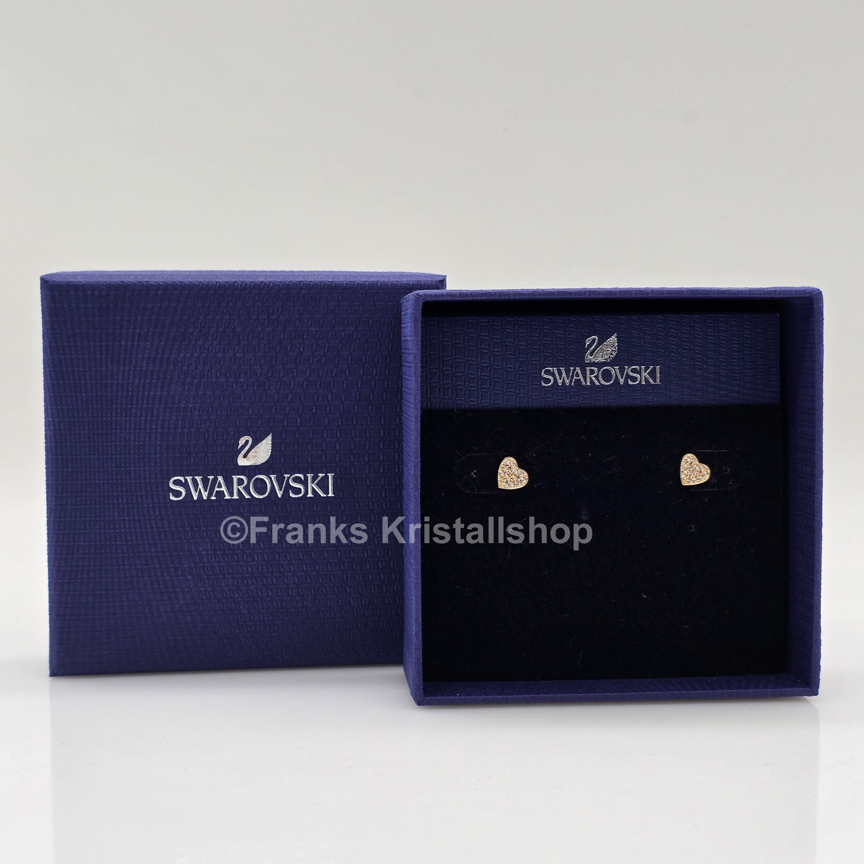 SWAROVSKI Herz Ohrstecker, Weiß, Goldlegierungsschicht 5274222 oU