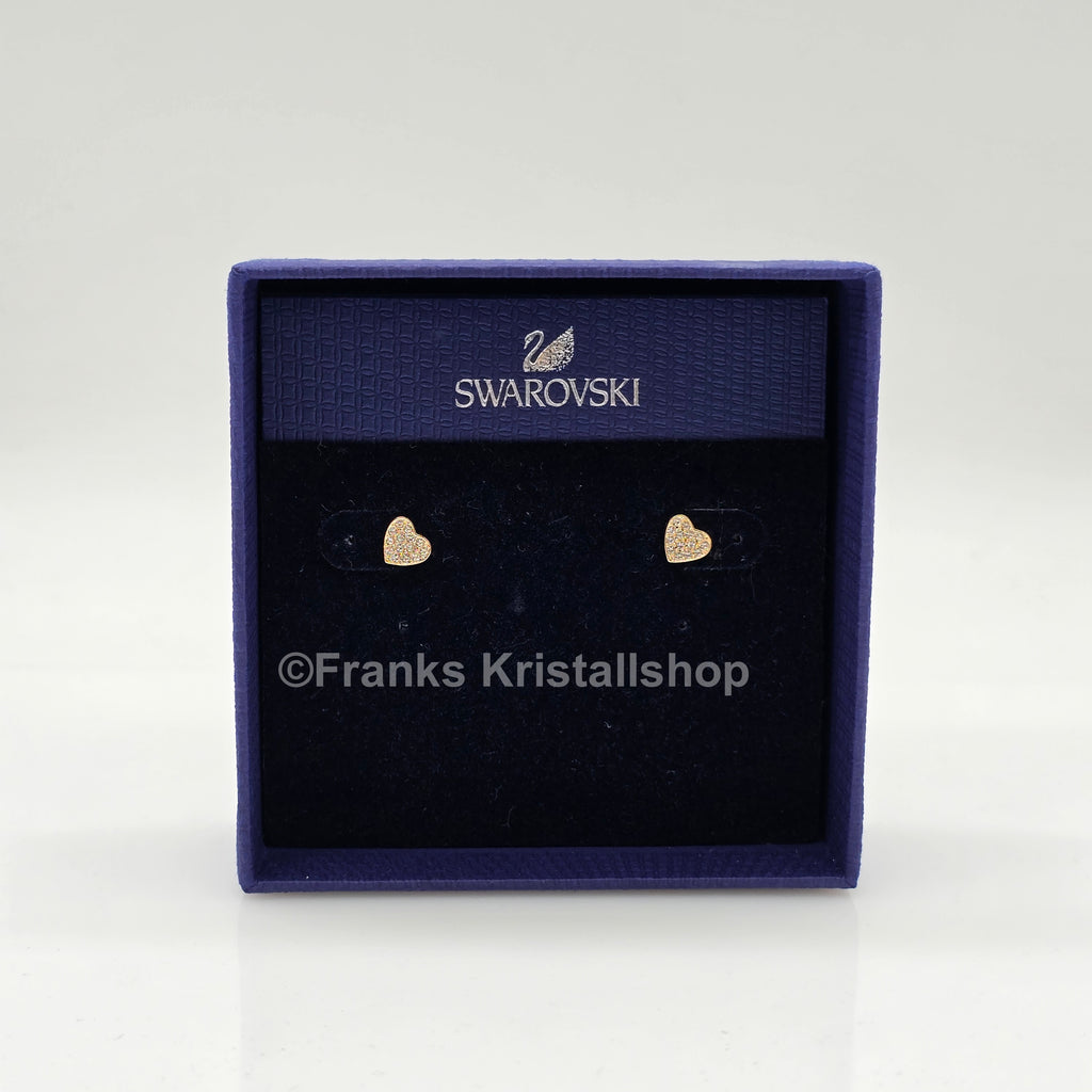 SWAROVSKI Herz Ohrstecker, Weiß, Goldlegierungsschicht 5274222 oU