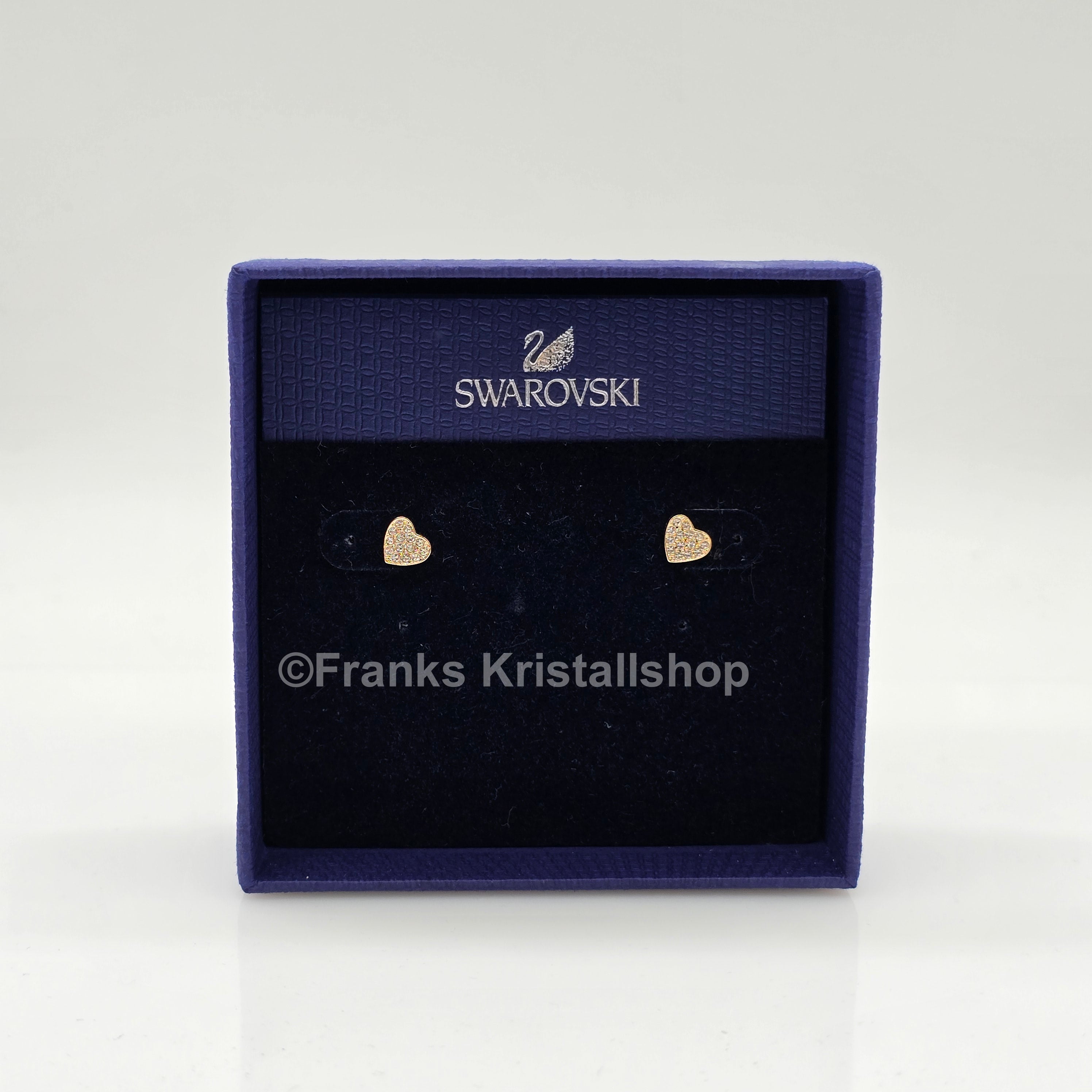 SWAROVSKI Herz Ohrstecker, Weiß, Goldlegierungsschicht 5274222 oU
