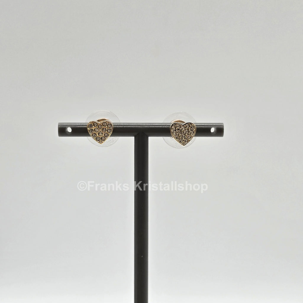 SWAROVSKI Herz Ohrstecker, Weiß, Goldlegierungsschicht 5274222 oU