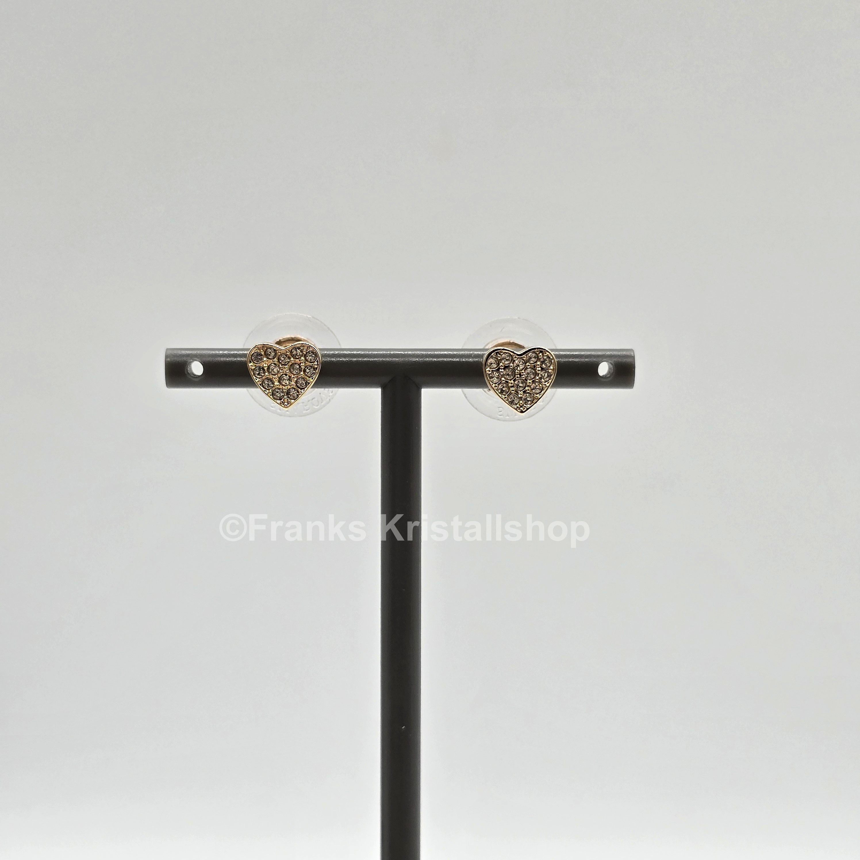 SWAROVSKI Herz Ohrstecker, Weiß, Goldlegierungsschicht 5274222 oU