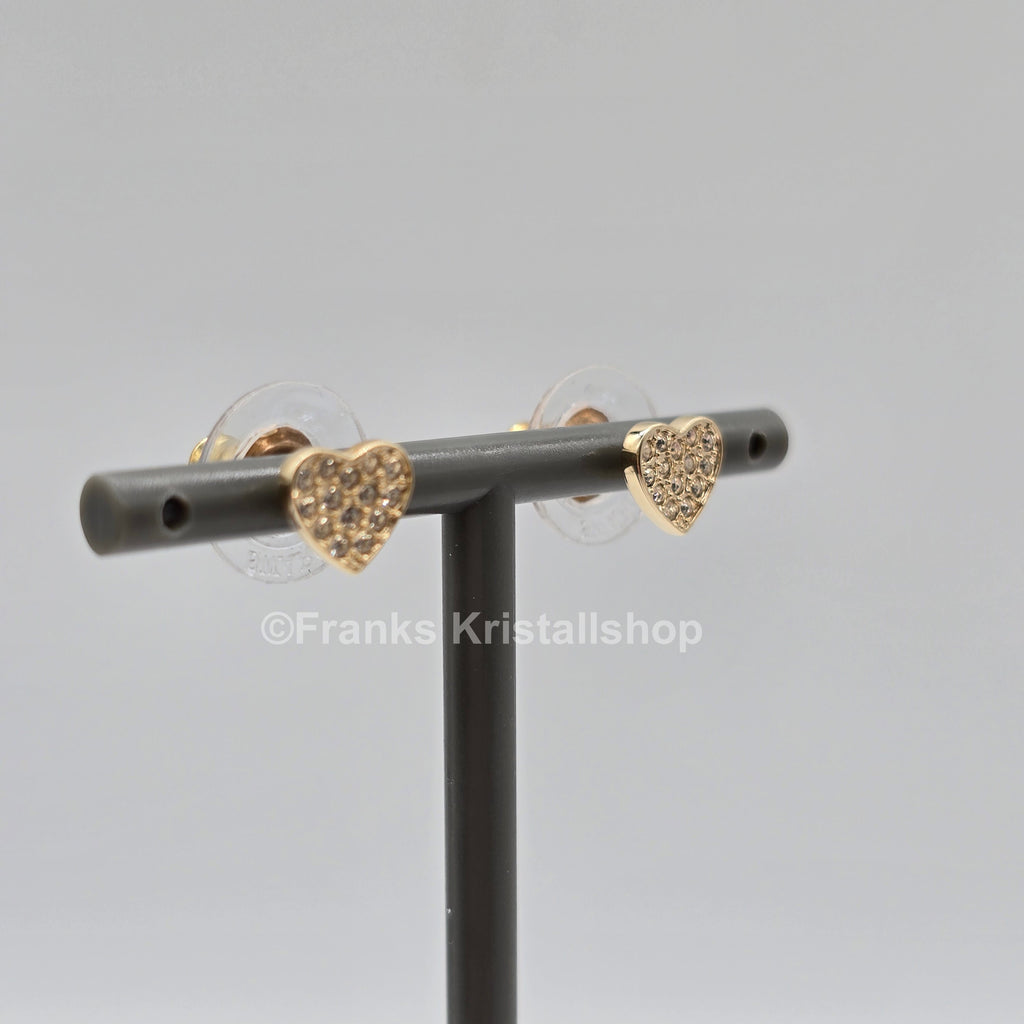 SWAROVSKI Herz Ohrstecker, Weiß, Goldlegierungsschicht 5274222 oU