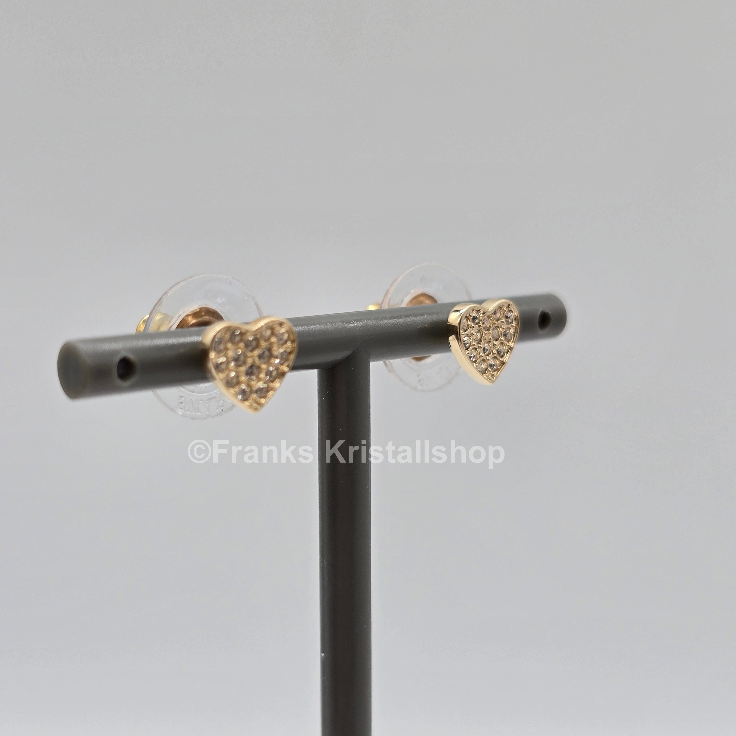 SWAROVSKI Herz Ohrstecker, Weiß, Goldlegierungsschicht 5274222 oU