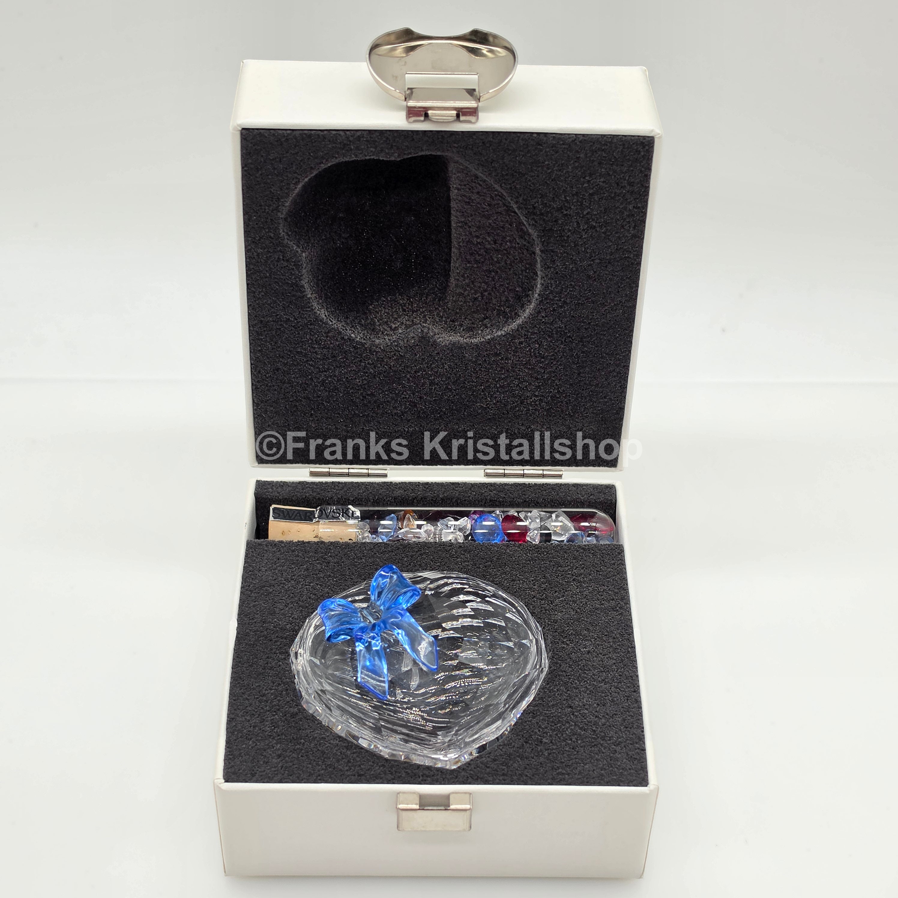SWAROVSKI Herz Schmuckdose Blaue Schleife 219966