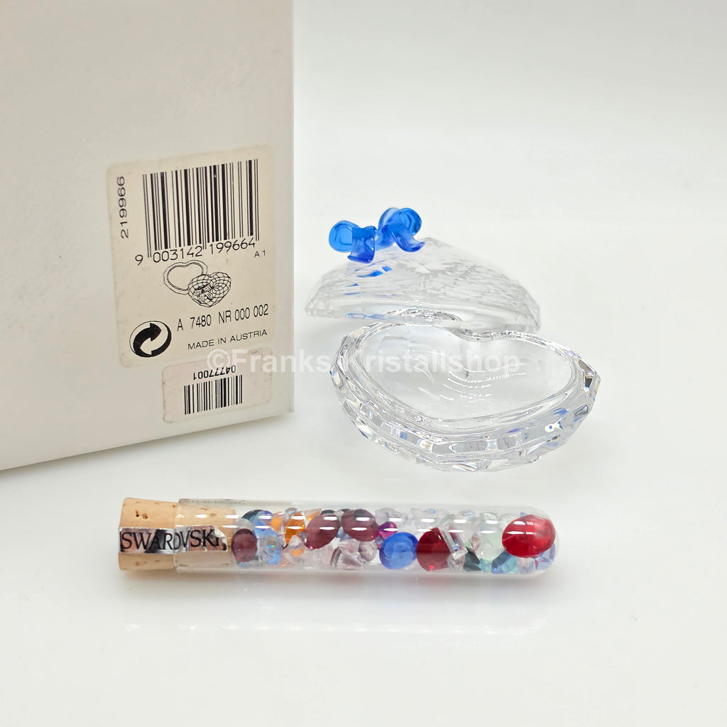 SWAROVSKI Herz Schmuckdose Blaue Schleife 219966